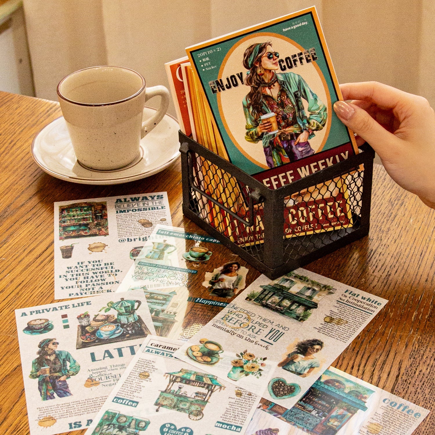 Coffee Weekly Pre-cut Sticker Book