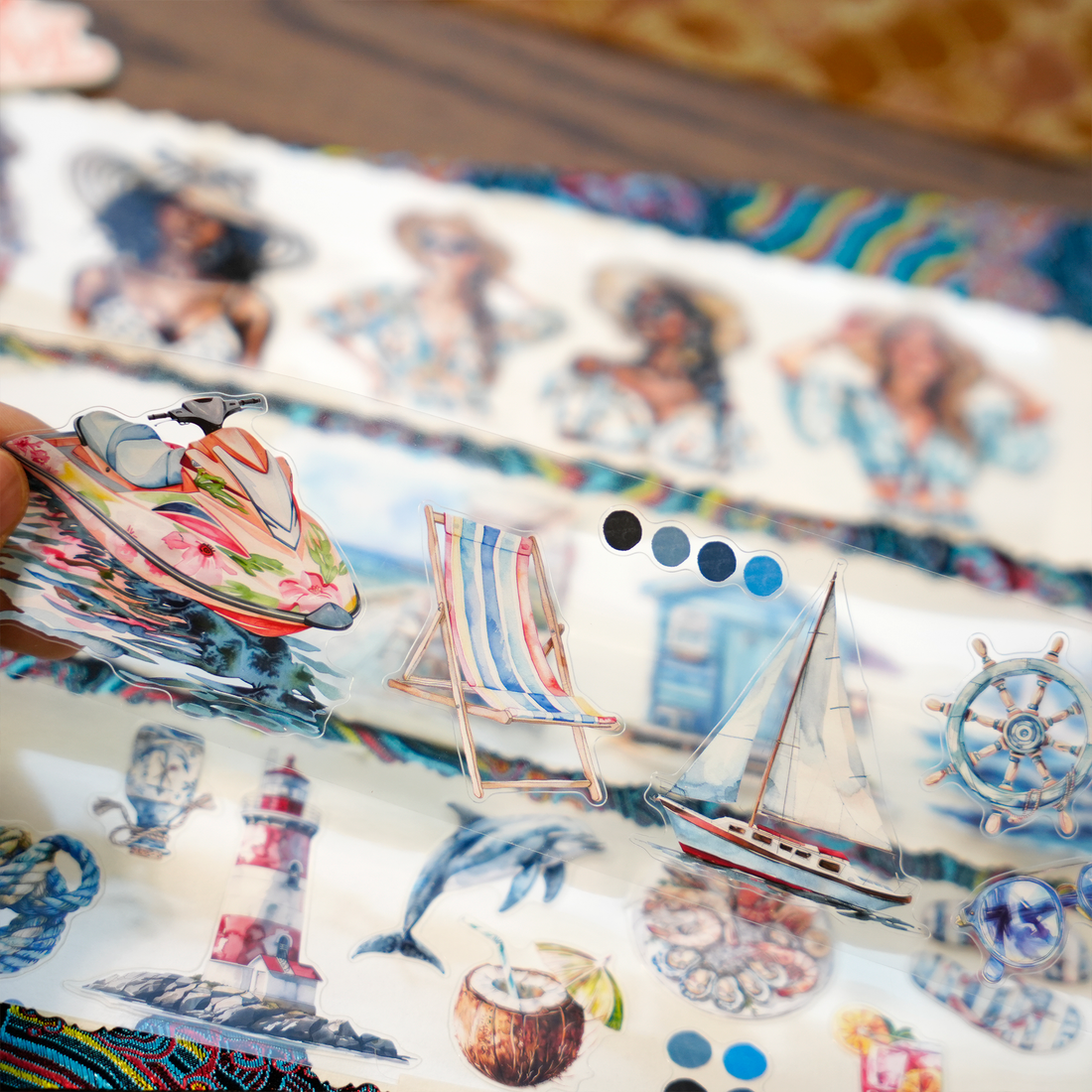 Days at the Seaside Pre-cut PET Tape | No.42 | MOOBOOM Design