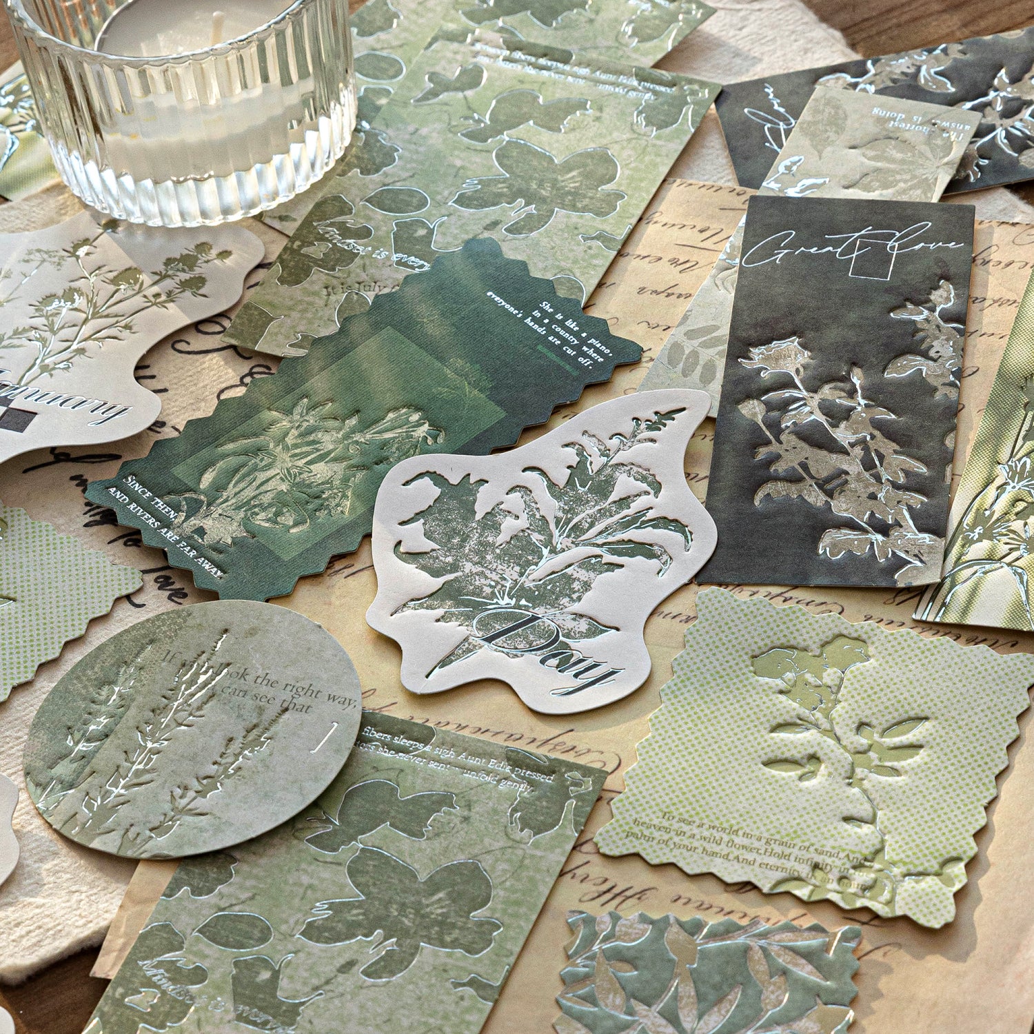 White Kraft Paper Hot Stamping Debossed Matchbox Notes Sticker