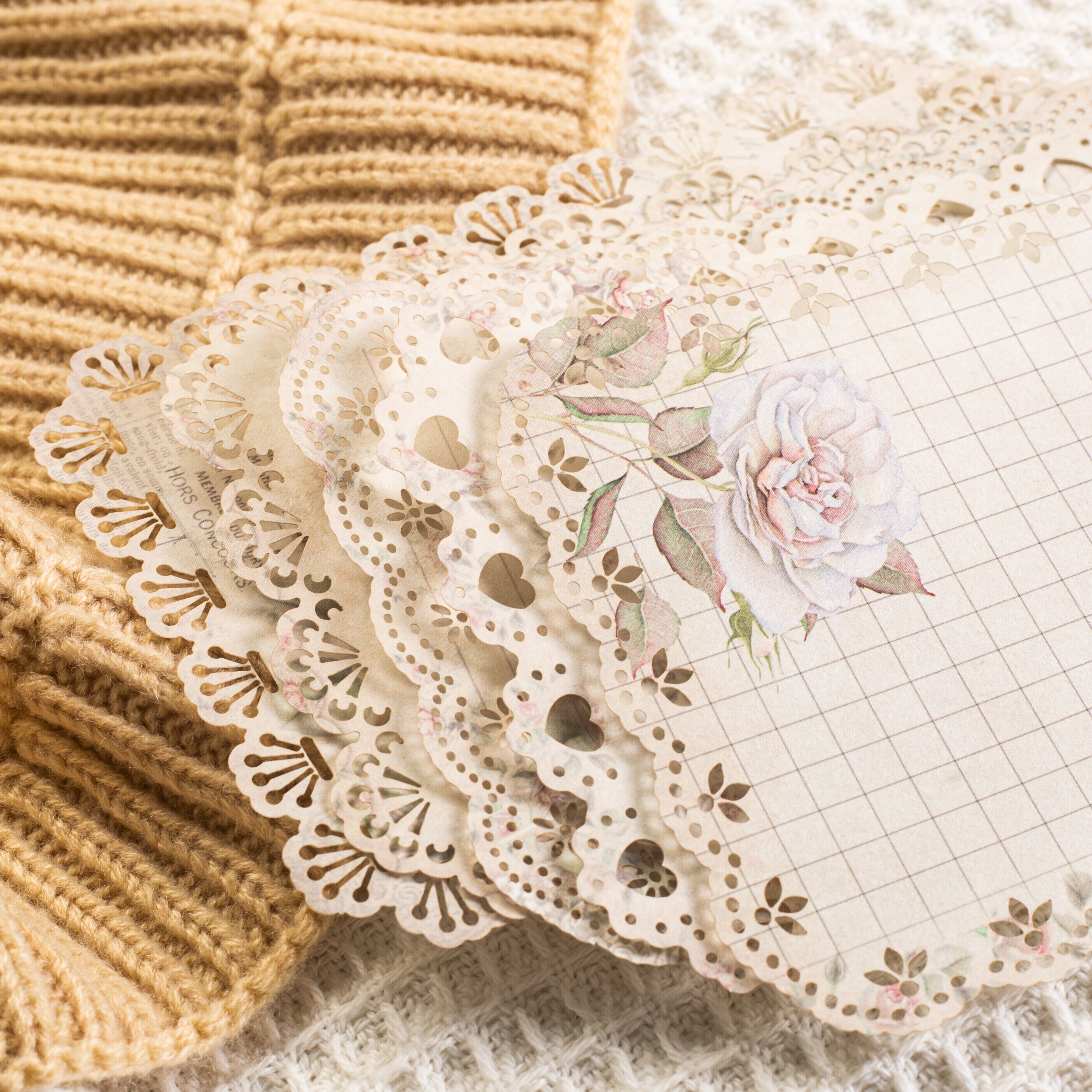 Elegant Flower House Scrapbook Paper