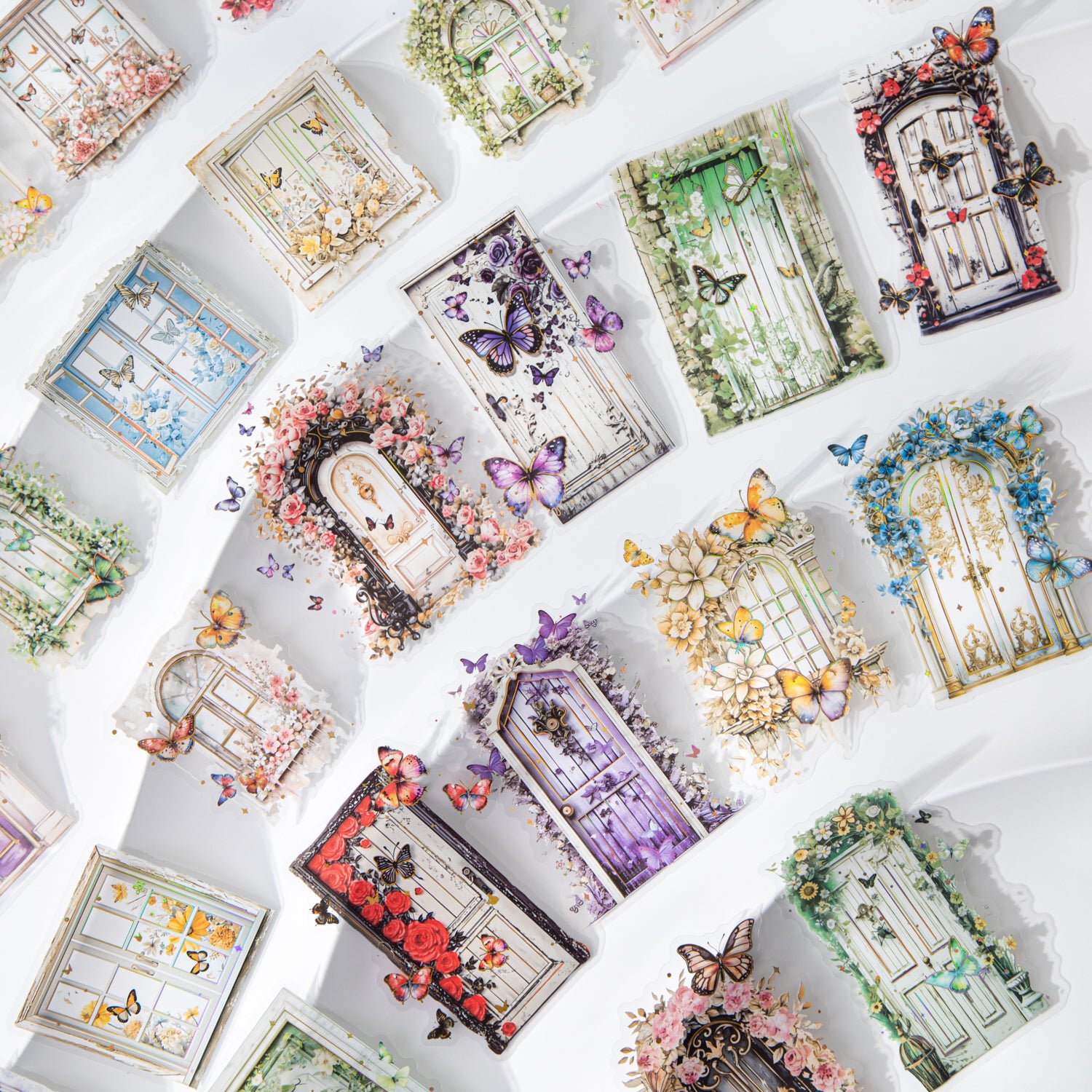 Butterfly dancing window PET Sticker