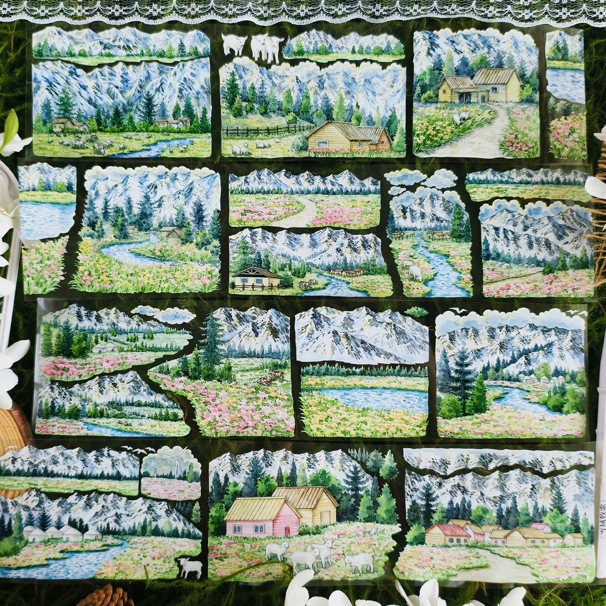 【BOBOYU】Pastoral Song of a Snowy City Landscaping Tape