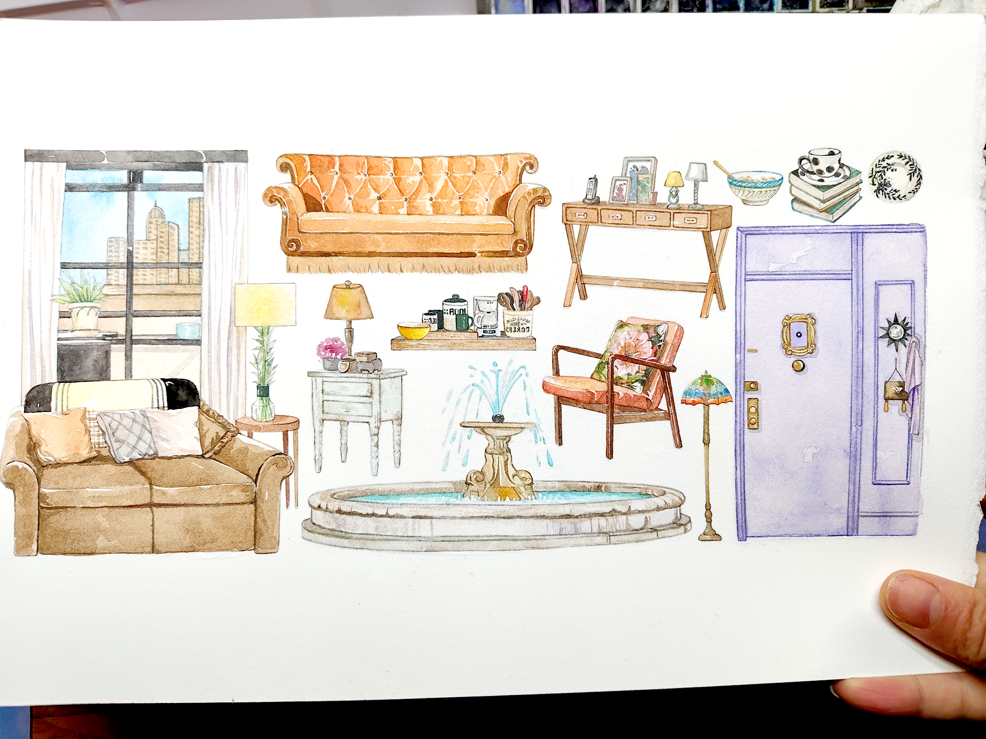 【MOOBOOM】Monica's Apartment Indoor View Pre-cut Crystal Foil PET Tape