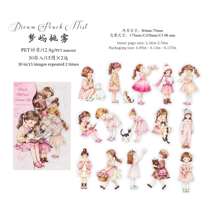 Star-Sleep Fairy Tale Girl Character Stickers