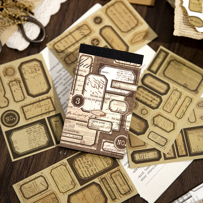 Label record memo Pad Sticker Book