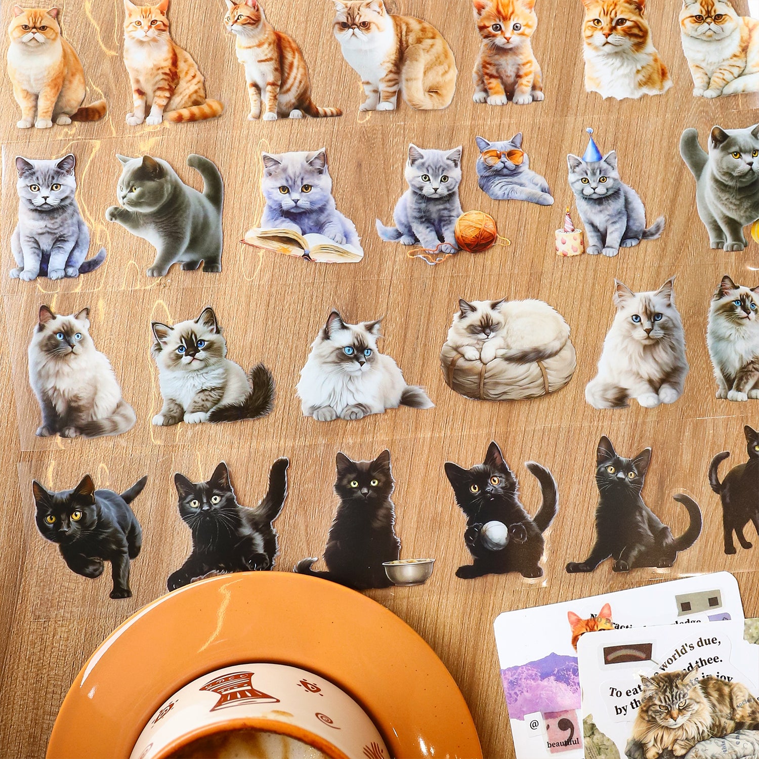 Cat Pre-cut  Scrap booking Journal PET Tape