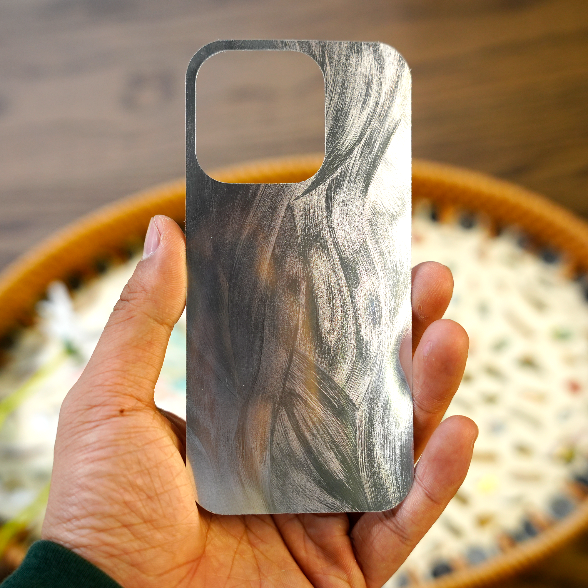 DIY Iphone Case & Feather Texture Backcard Set