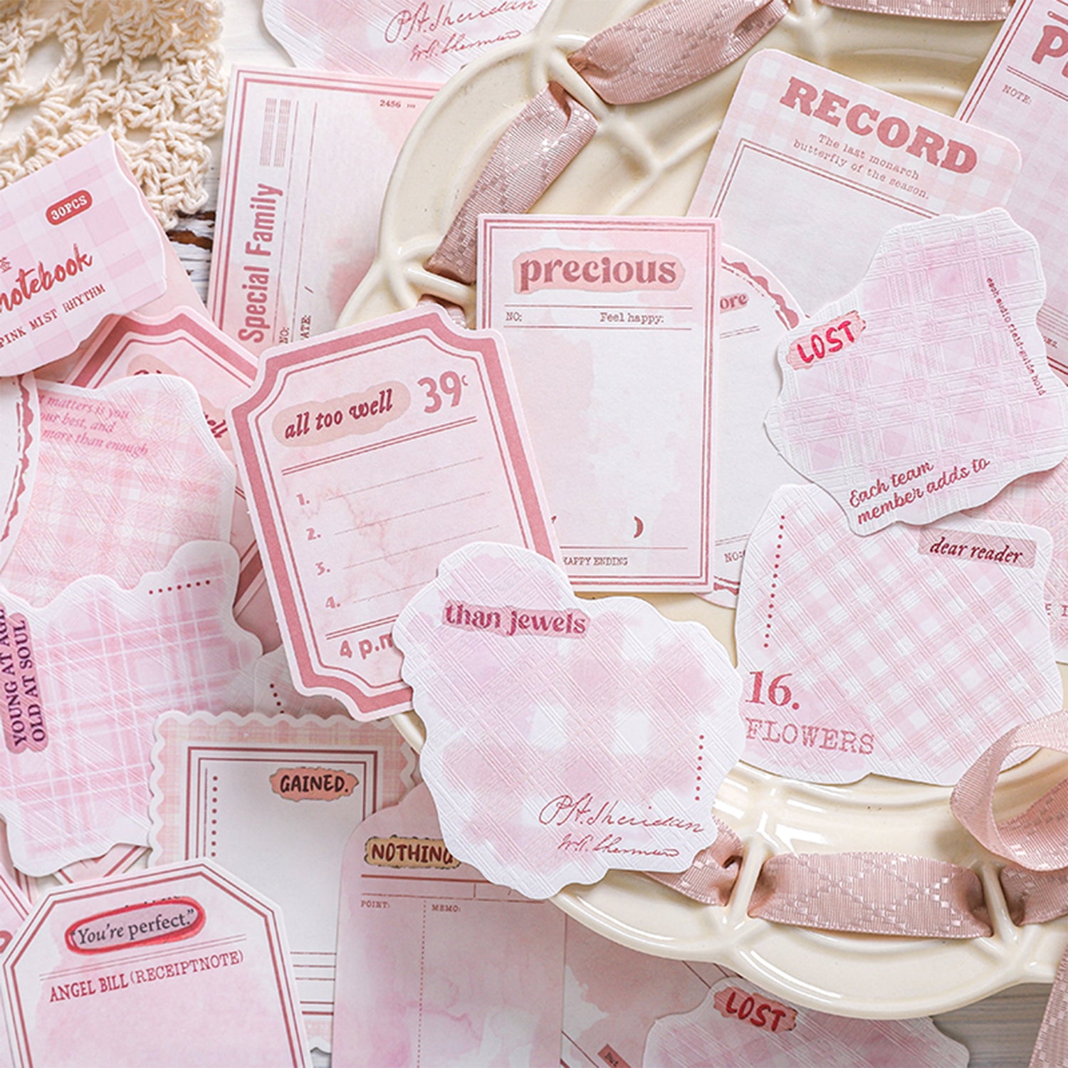 Watercolor Plaid Notebook Sticker