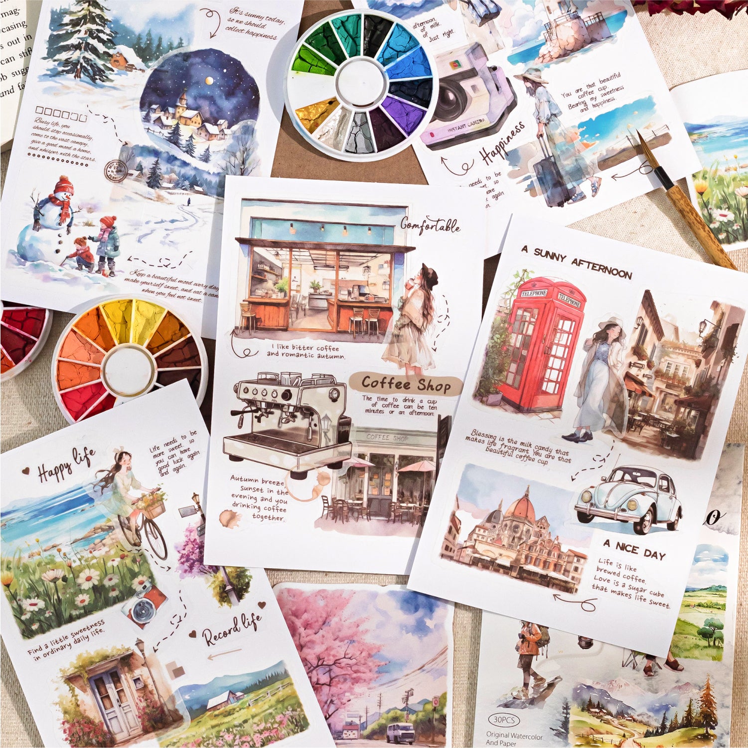 About Time Landscape Washi Stickers