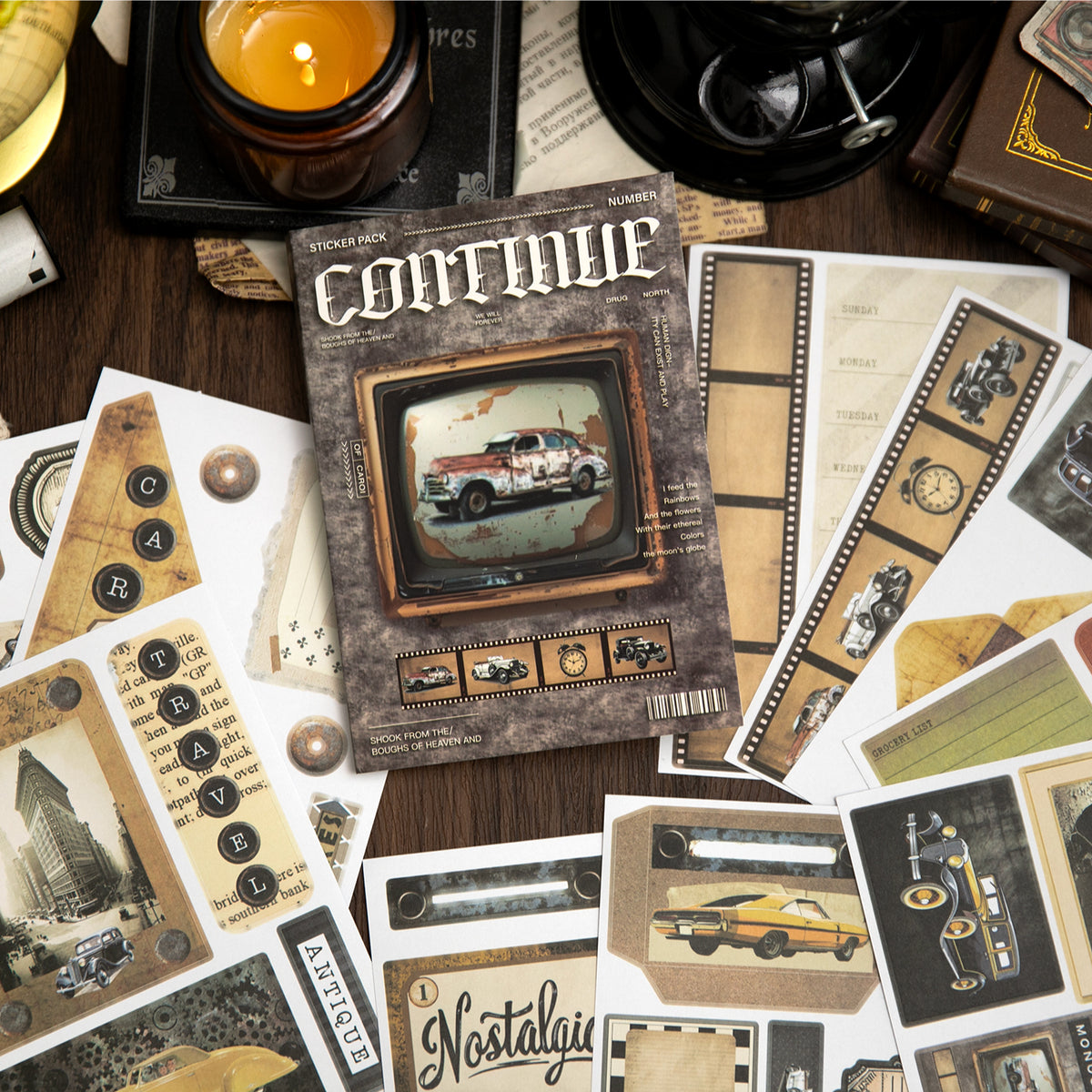 Fading Labels Vintage Sticker Book