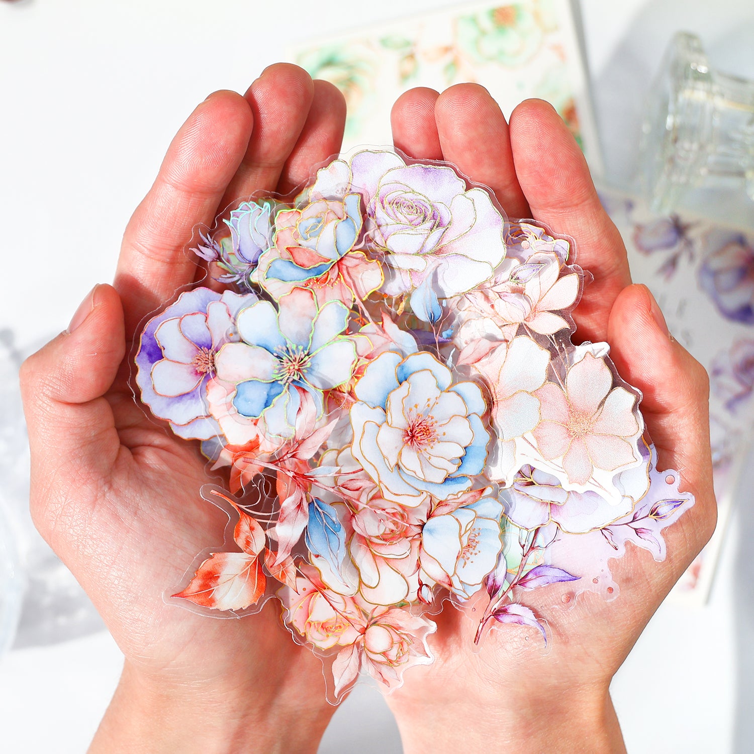 Romantic Flowers PET Sticker