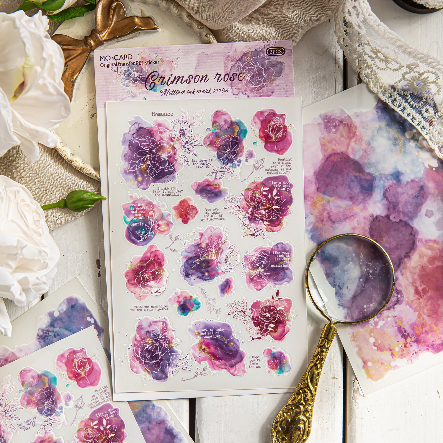 Mottled Ink Transfer sticker