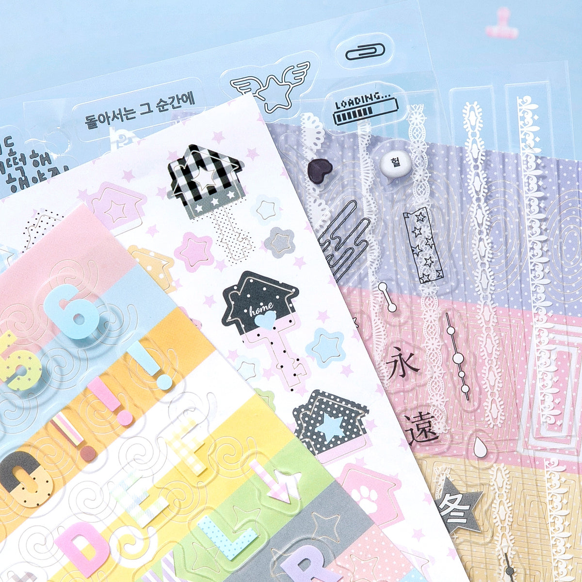 Deco Dual-material Basic Shapes Pre-cut Sticker Book