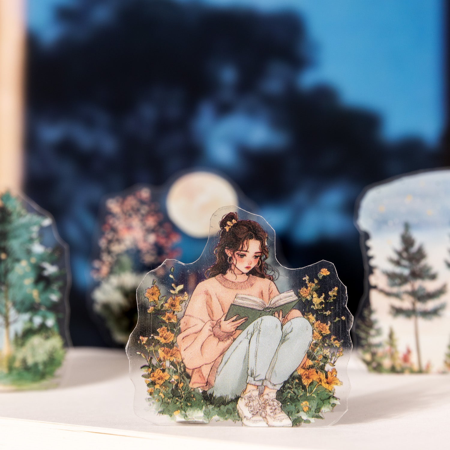 Moonlit Night Curtain Pre-cut PET Tape