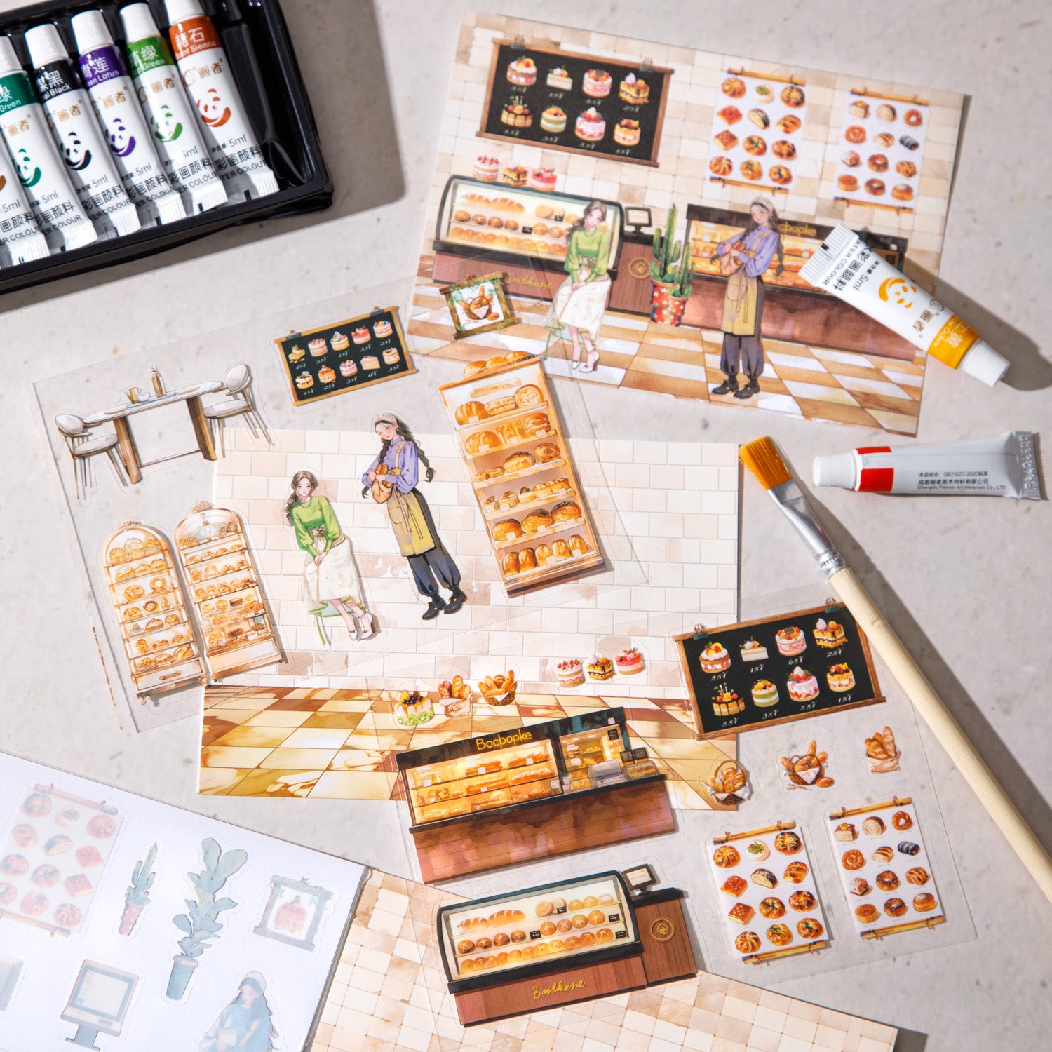 Leisurely Holidoy Landscaping Sticker Book