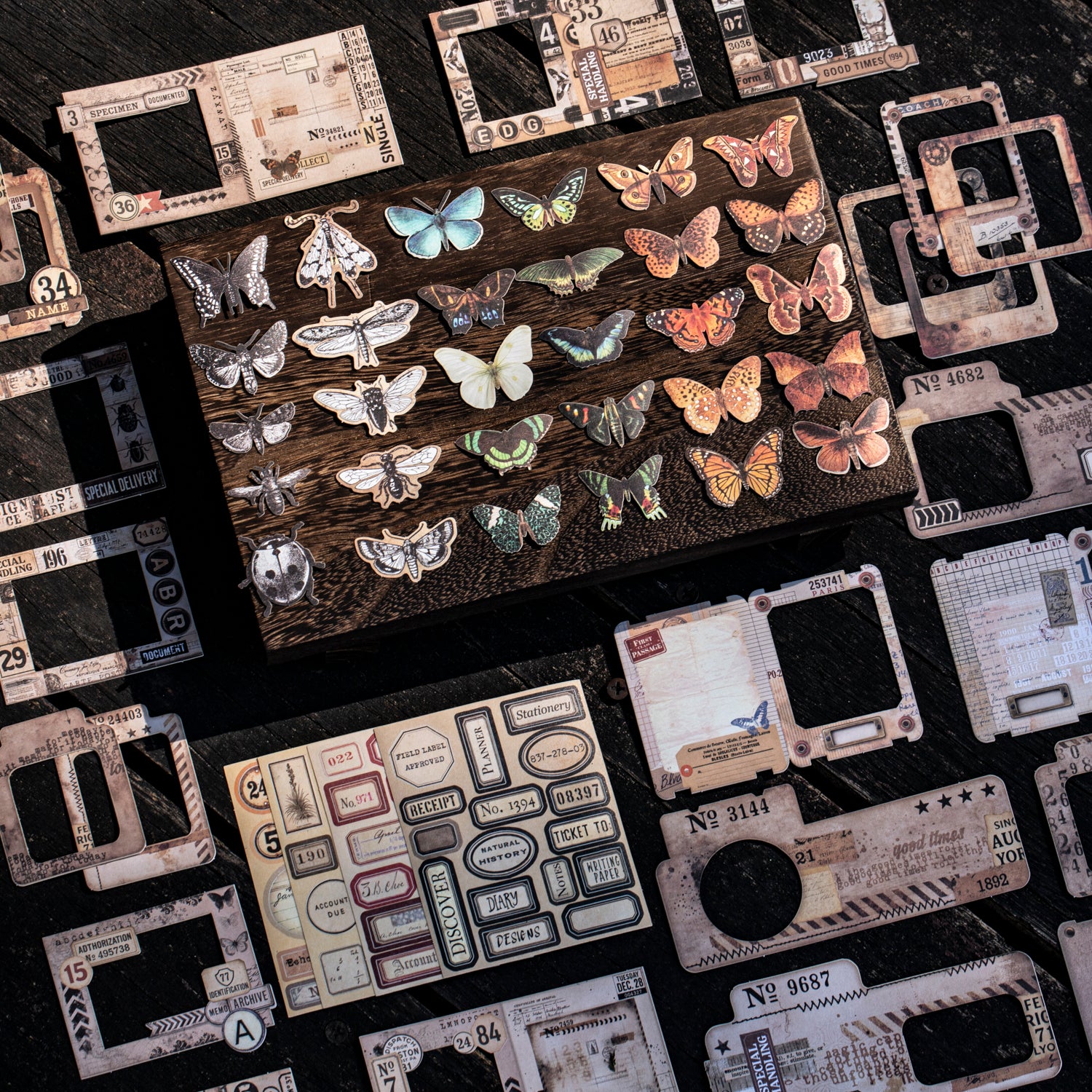 Specimen Box of Time Scrapbooking Paper