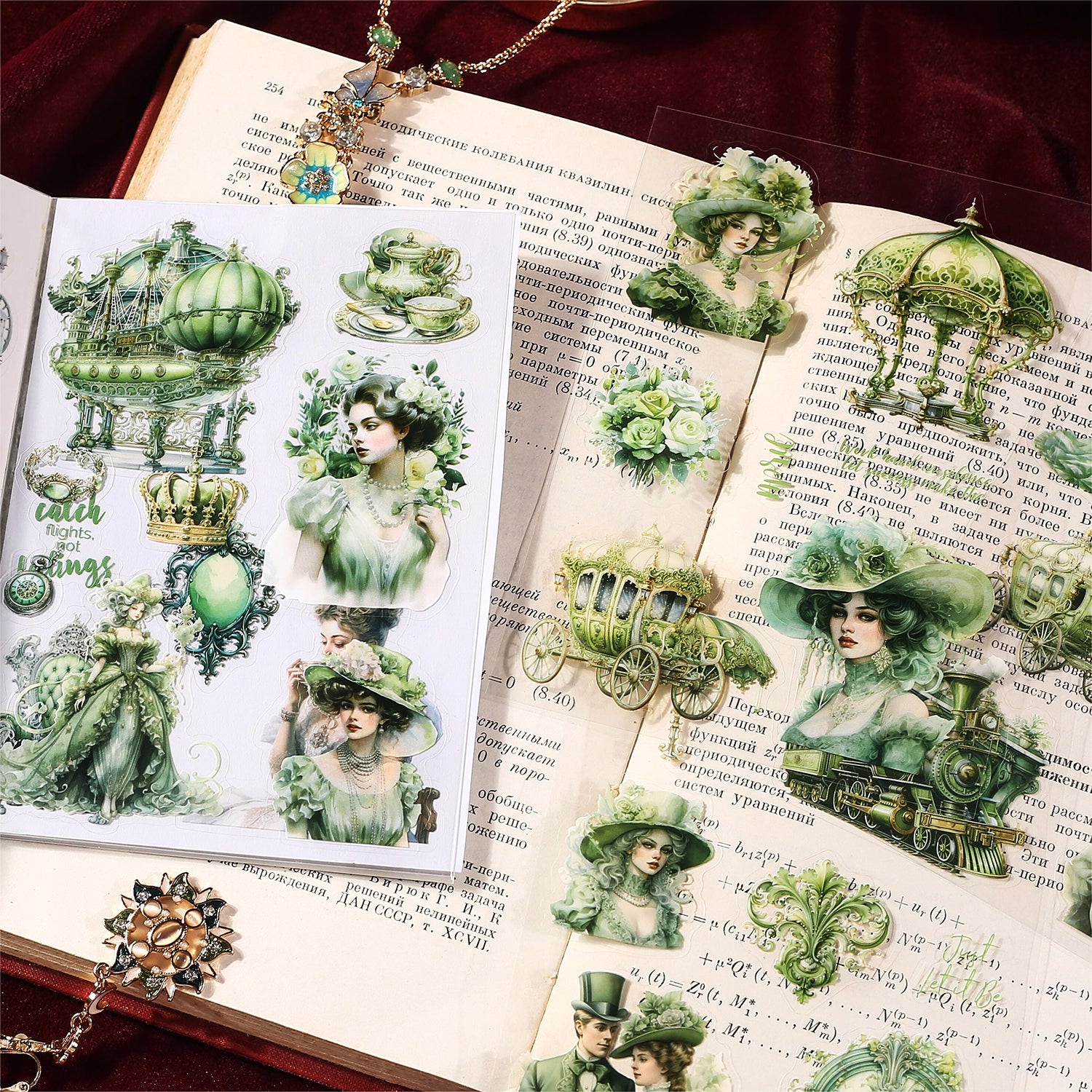 Baroque Garden Girl Pre-cut Sticker Book