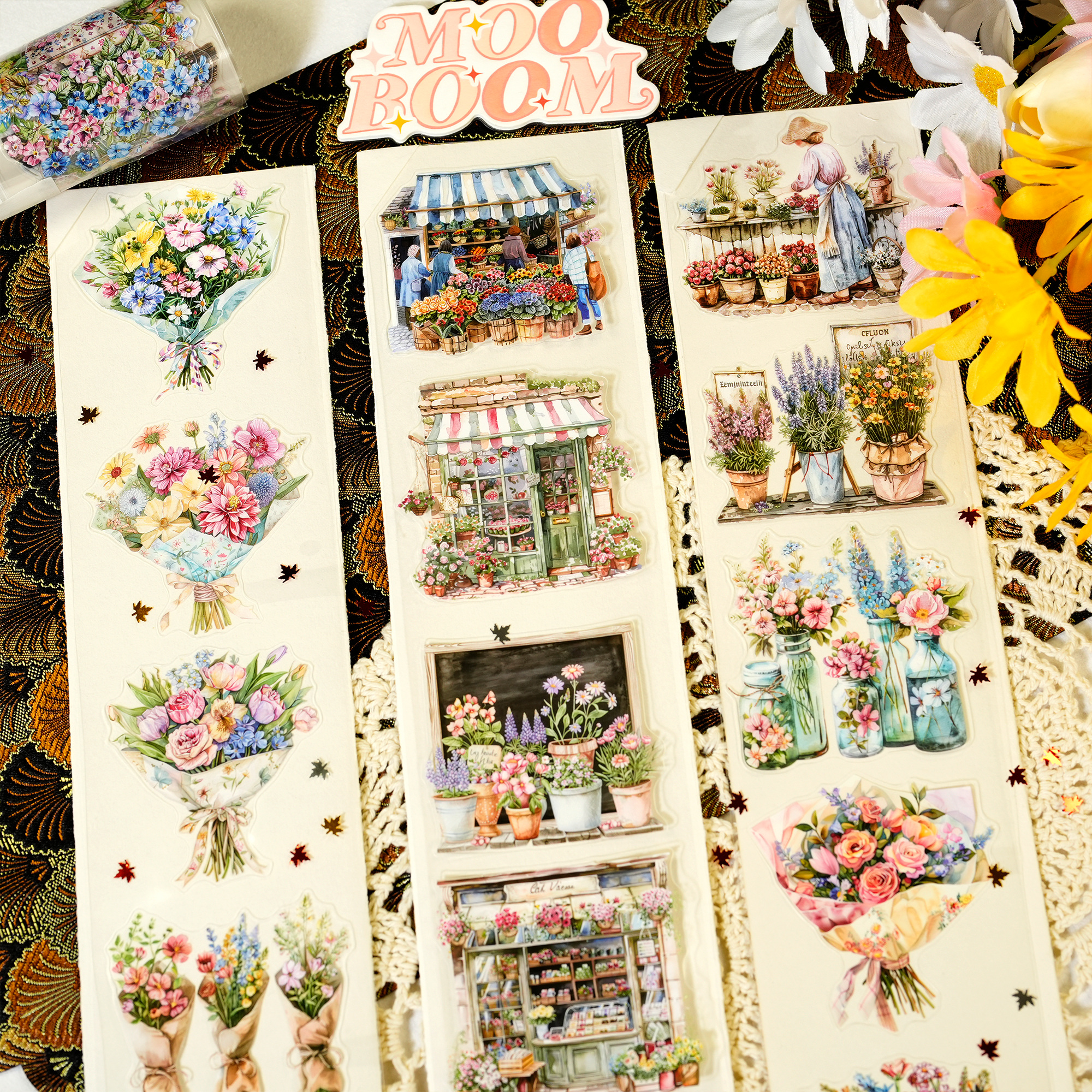 Flower Shop Pre-cut PET Tape | No.39 | MOOBOOM Design