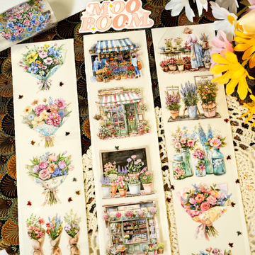 Flower Shop Pre-cut PET Tape | No.39 | MOOBOOM Design