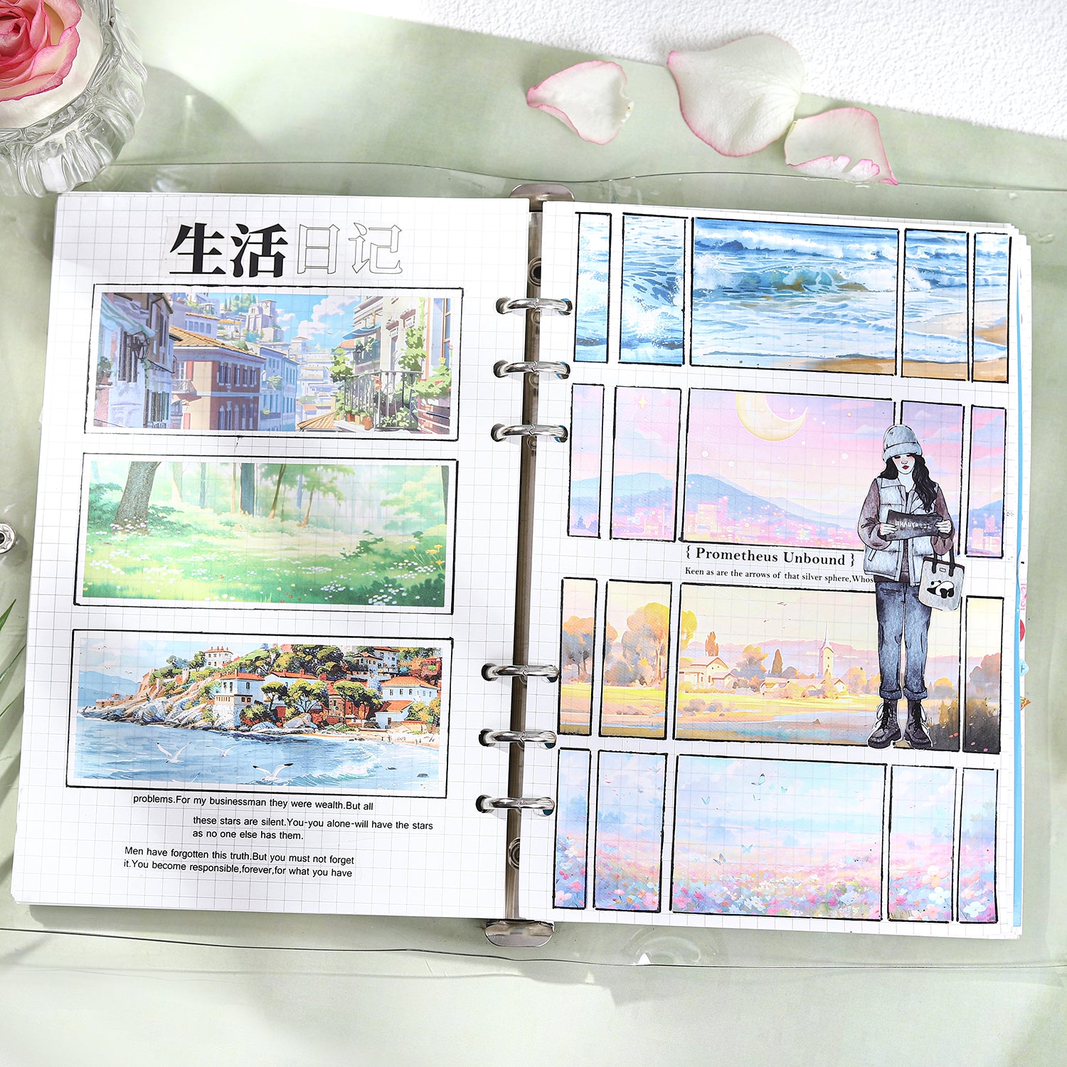 Beautiful Scenery in Memory Sticker Book