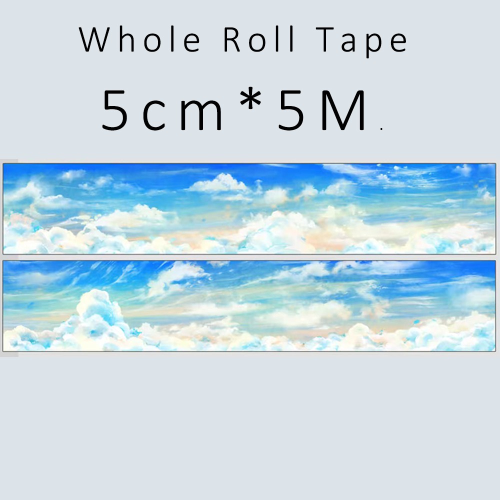 【BOBOYU】Three-Colored Sky Landscape Tape (Whole Roll Tape)