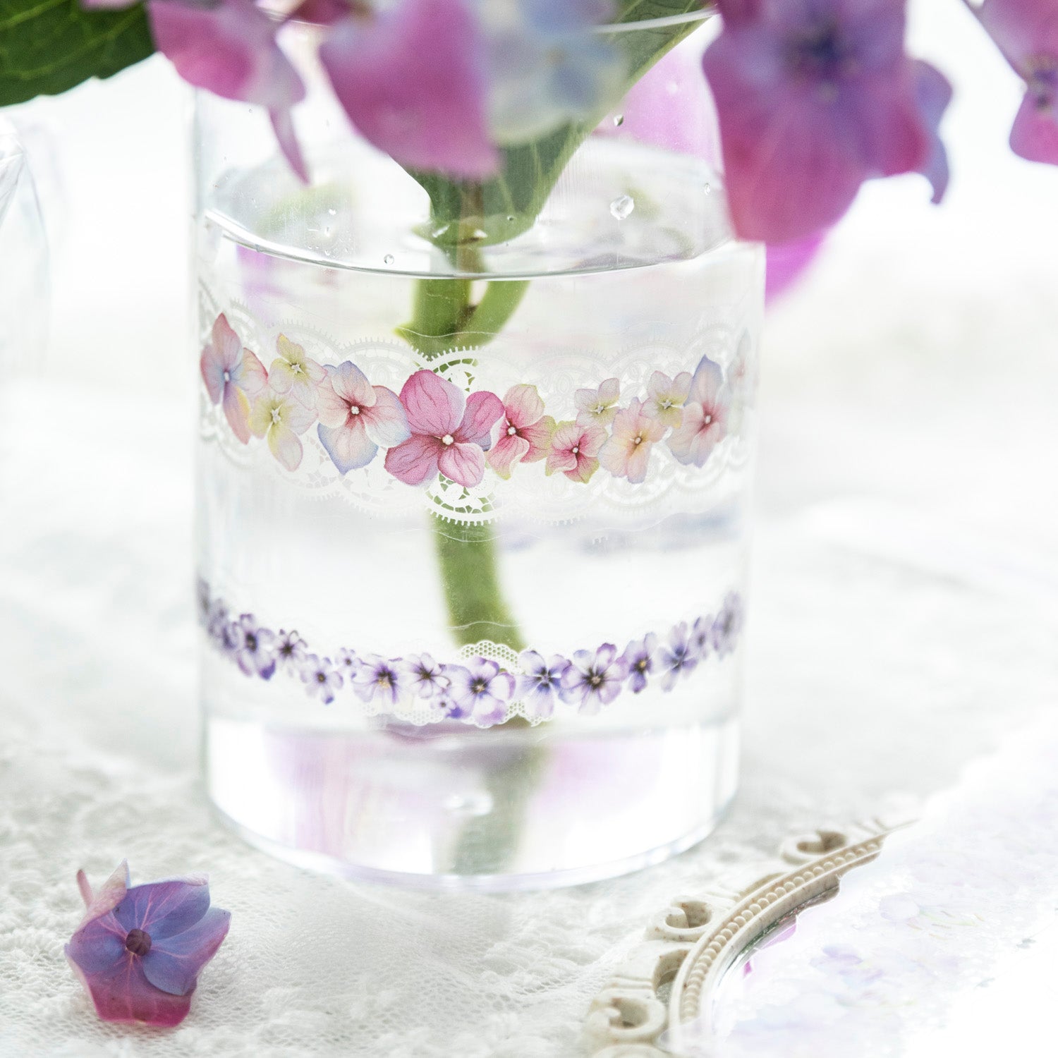 Long Lace Flower Stickers