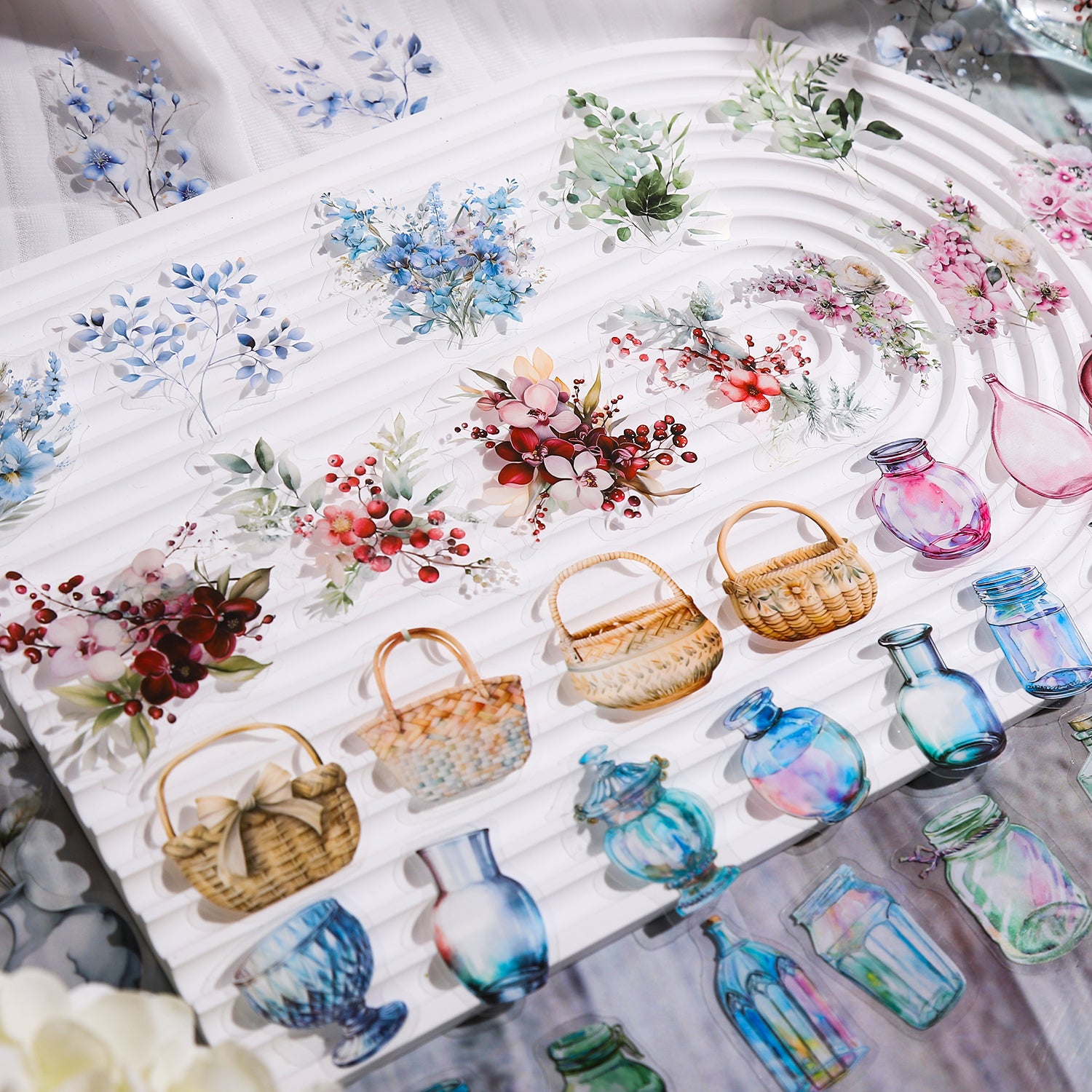 Carrying Flowers PET Sticker