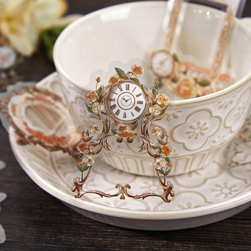 Garden Floral Border Stickers Vintage PET Stickers