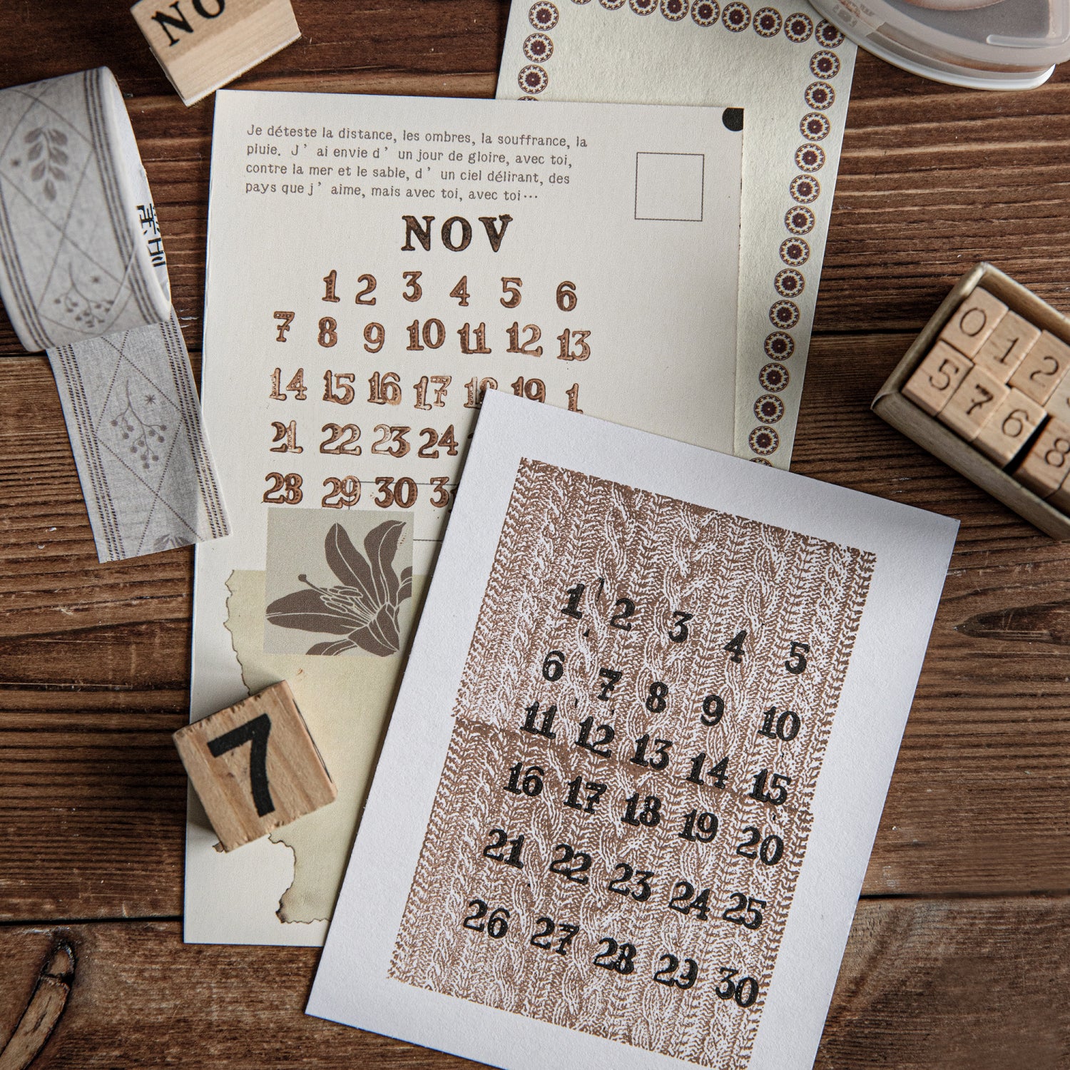 Digital Beech Wood Stamps