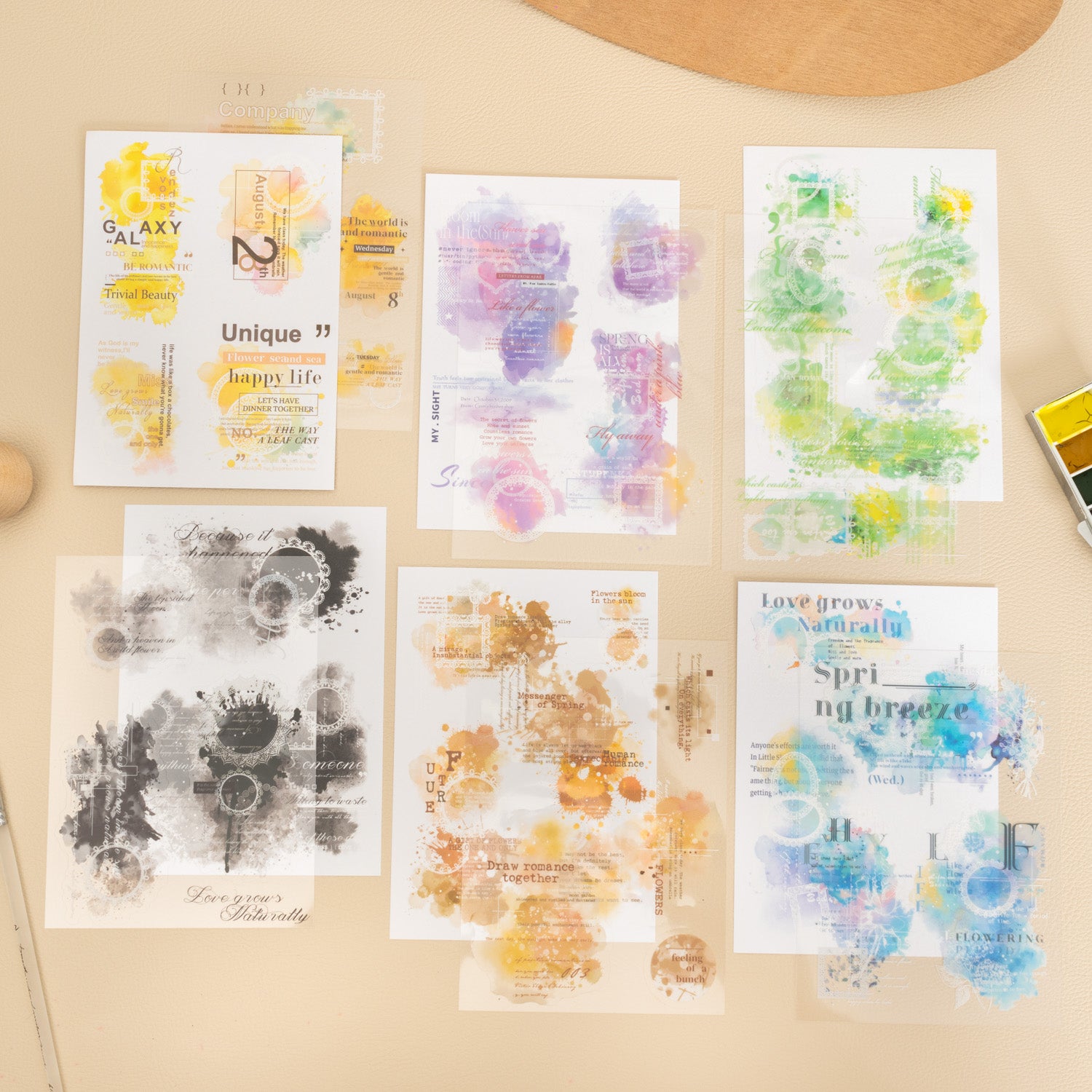 Watercolor Album Sticker Book