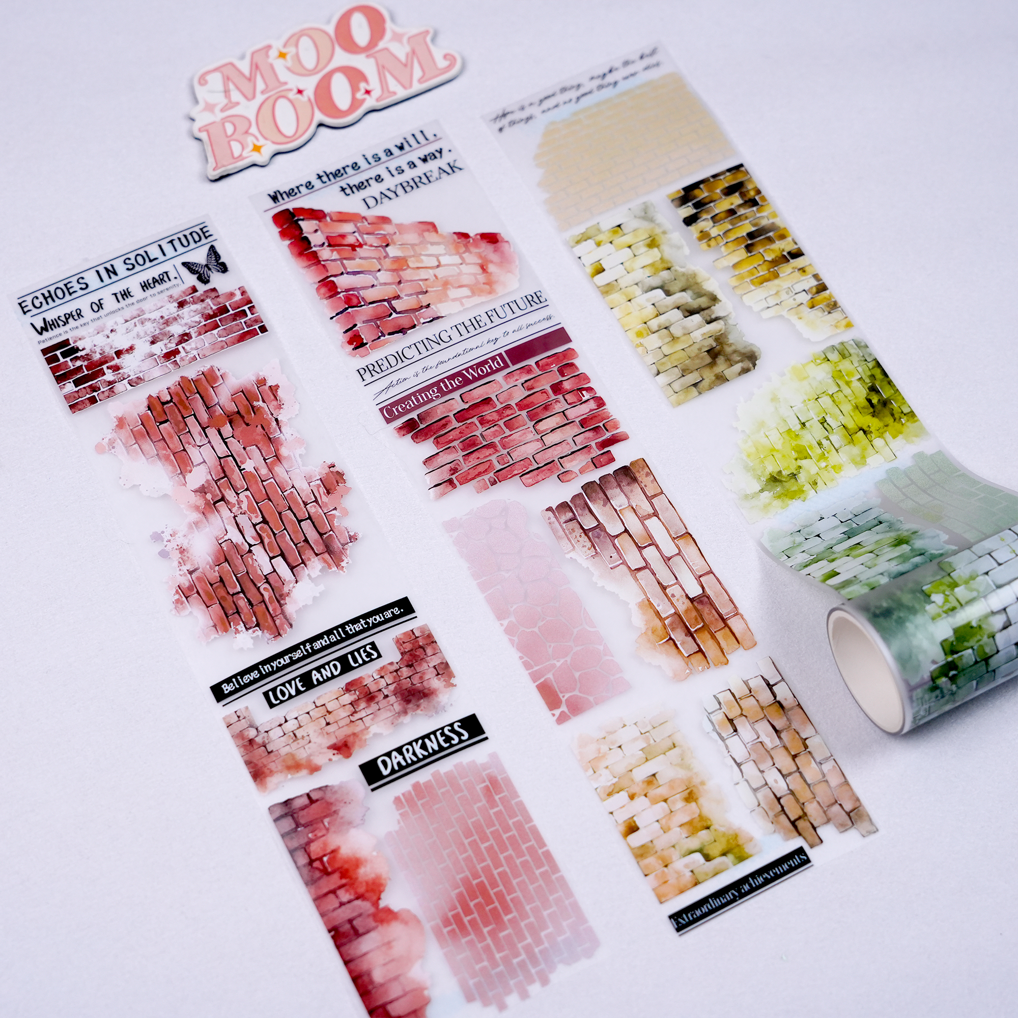 Red Wall Tiles PET Tape