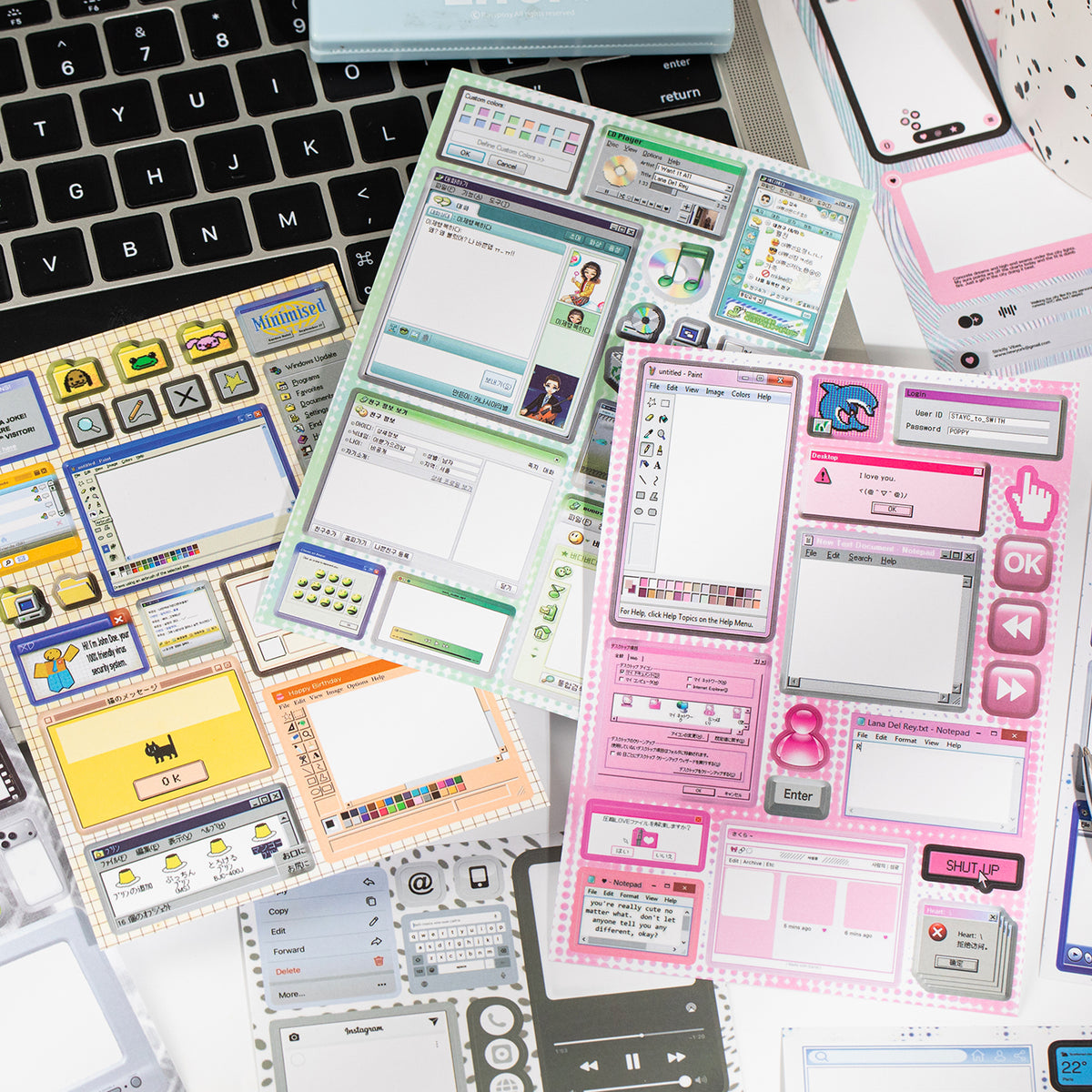 Digital Diary Pre-cut Sticker Book