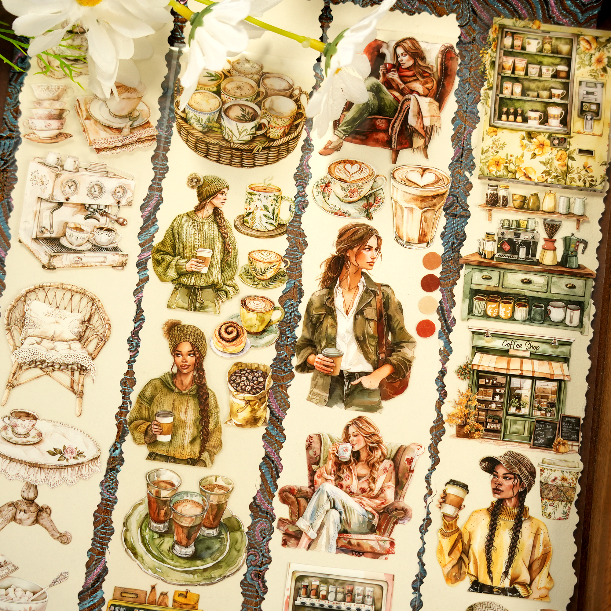 Coffee Girl PET Tape | No.30 | MOOBOOM Design