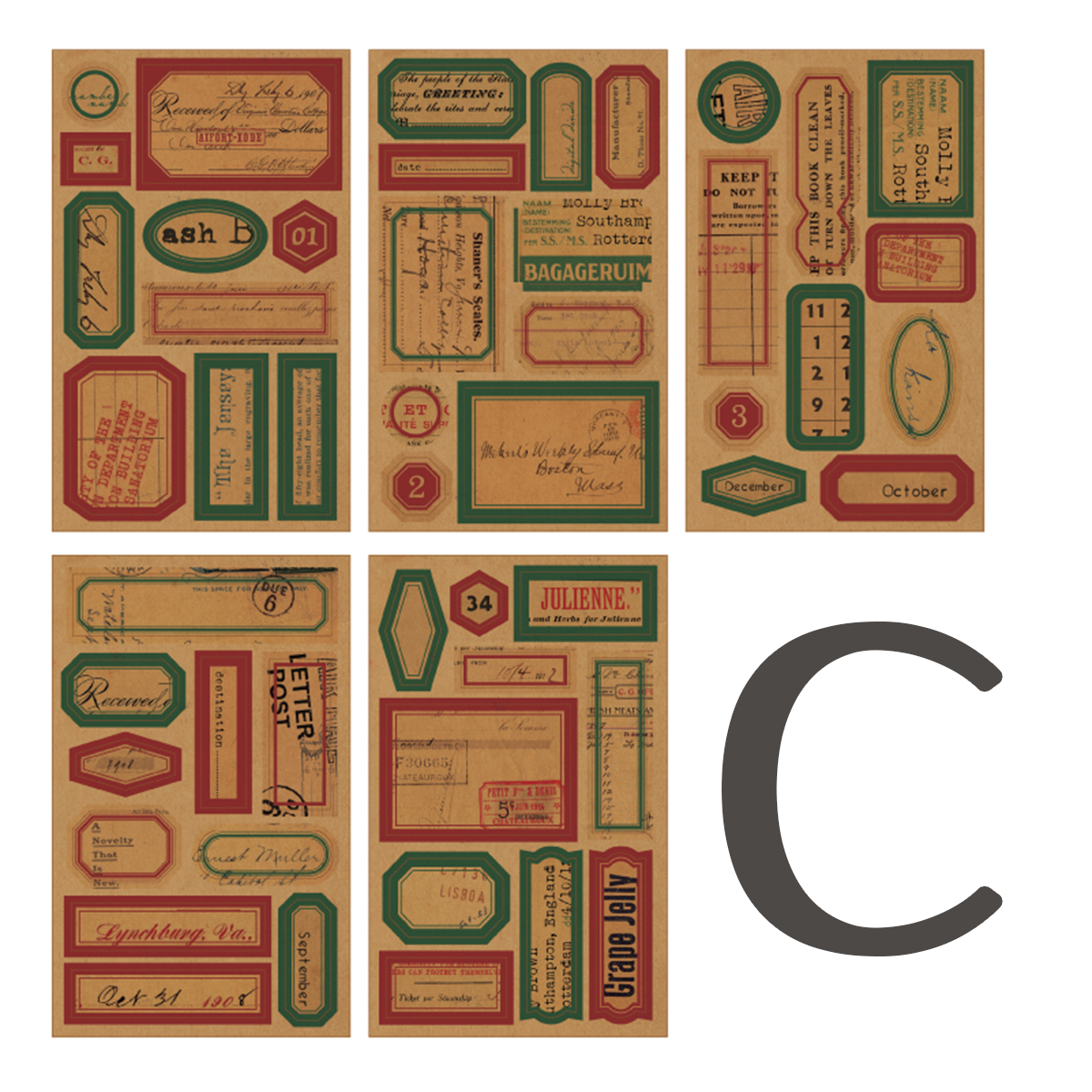 Label record memo Pad Sticker Book