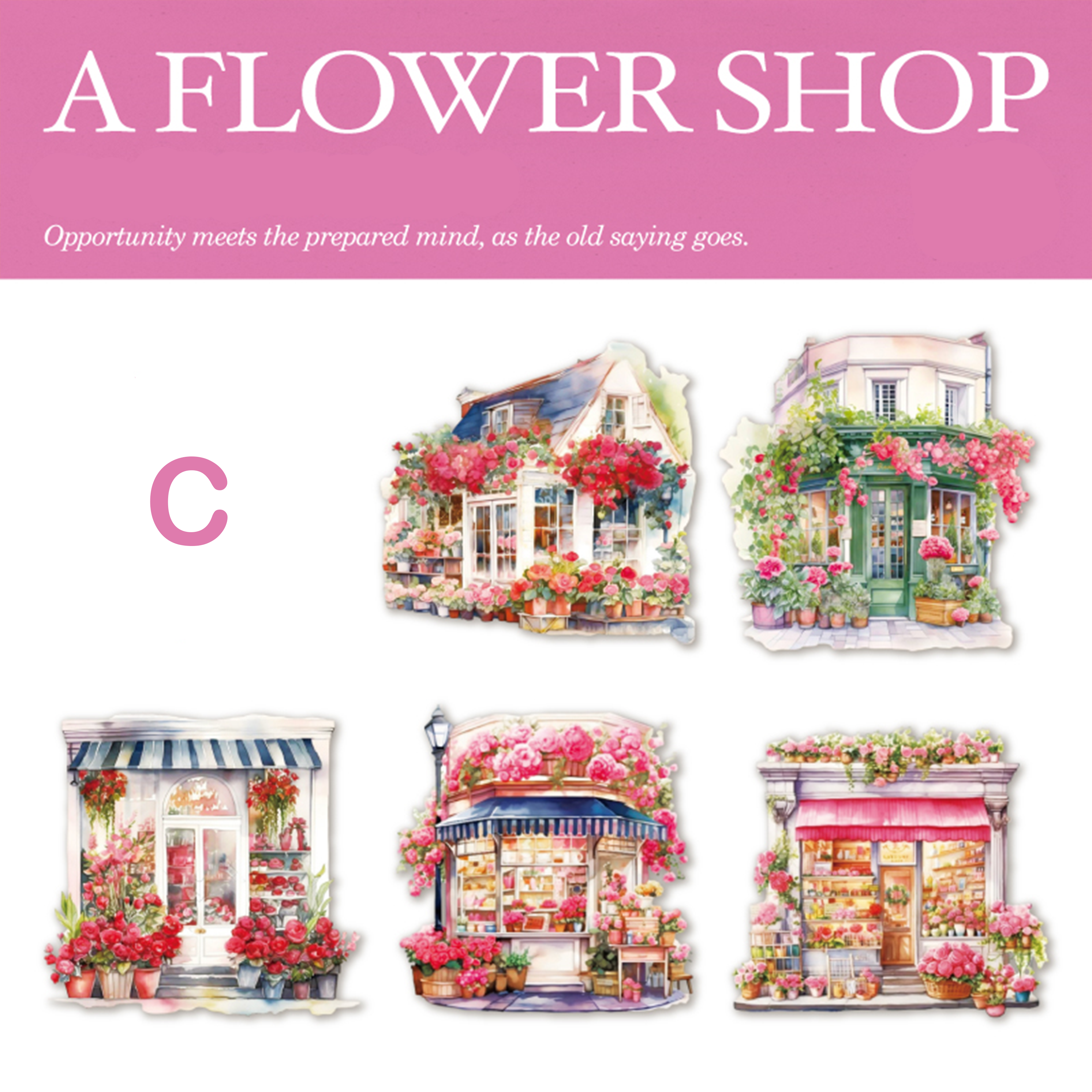 The flower shop PET Sticker