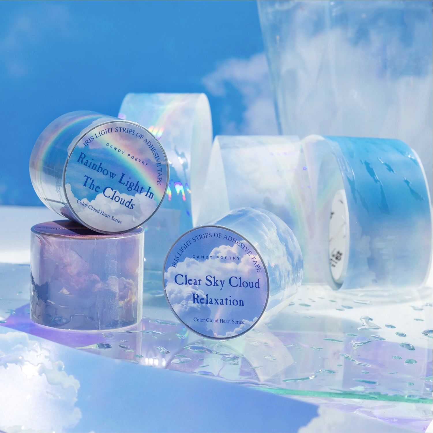 Color Cloud Heart Series PET Tape