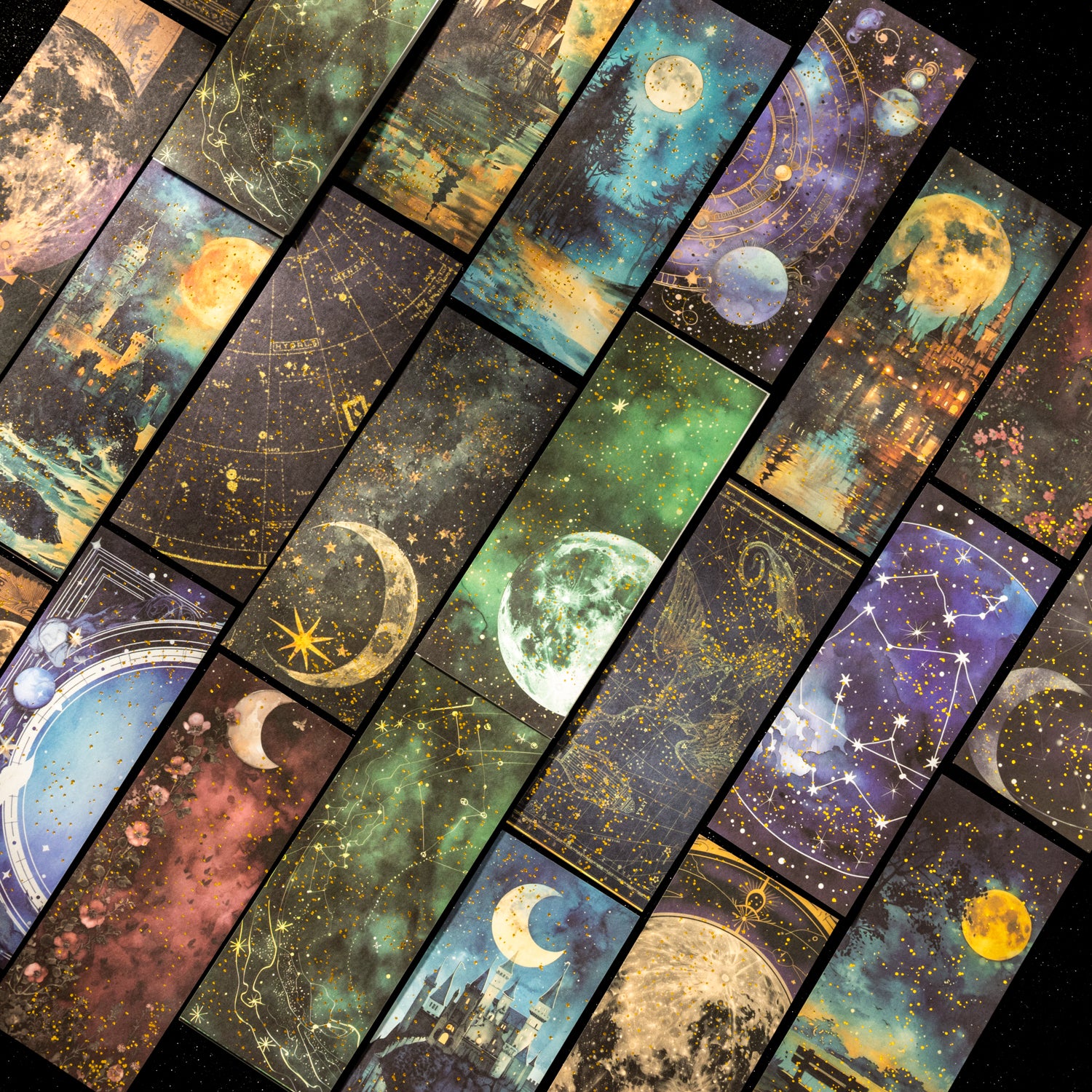 Moon Shadow Gilded Scrapbooking Paper