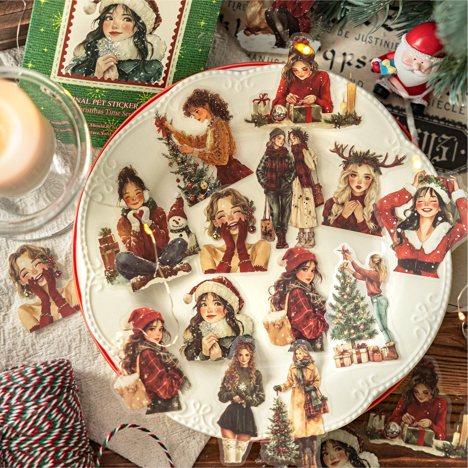 Christmas Fra PET Sticker