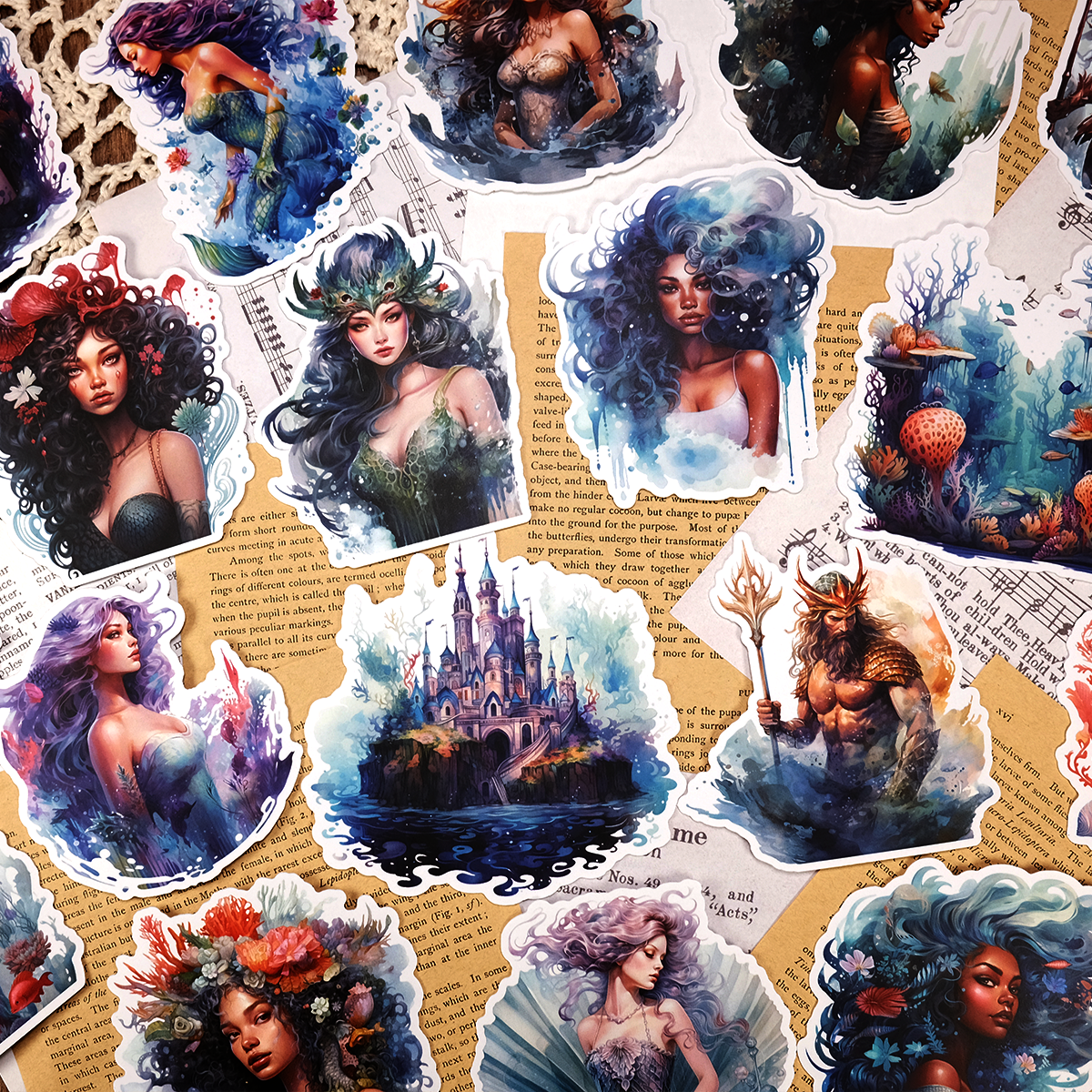 Undersea Fantasy Scrapbook Journal Stickers For paper crafts