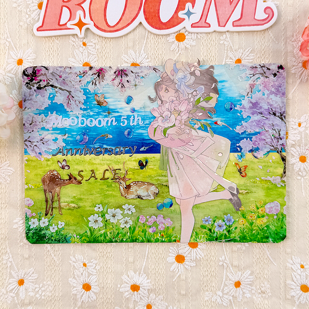 【MOOBOOM】Bouquet Girl Pre-cut Shell Light Foil PET Tape detail image 1