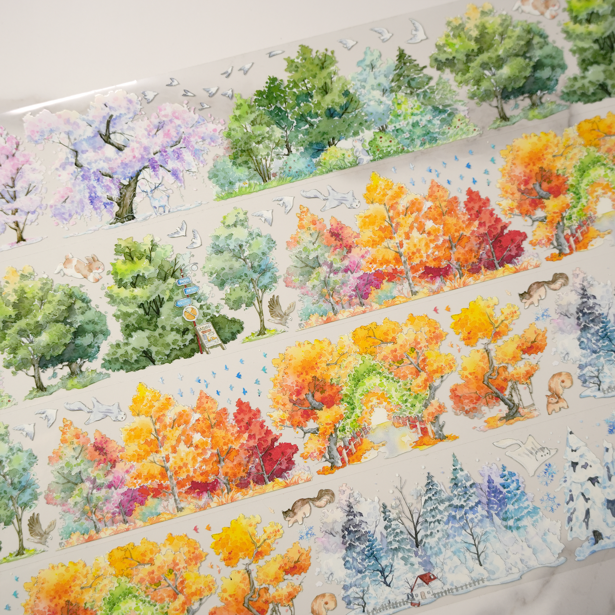 Trees of Four Seasons Pet Tape 6mm*100cm