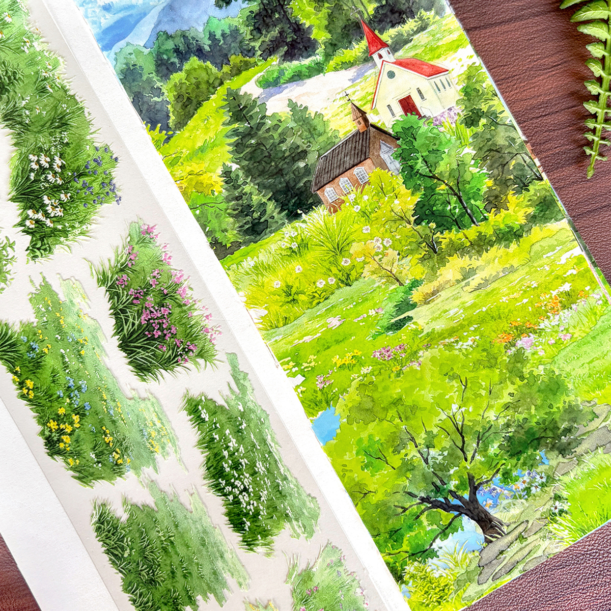 【NEW Stuido】Grass Bows Low Landscape PET Tape