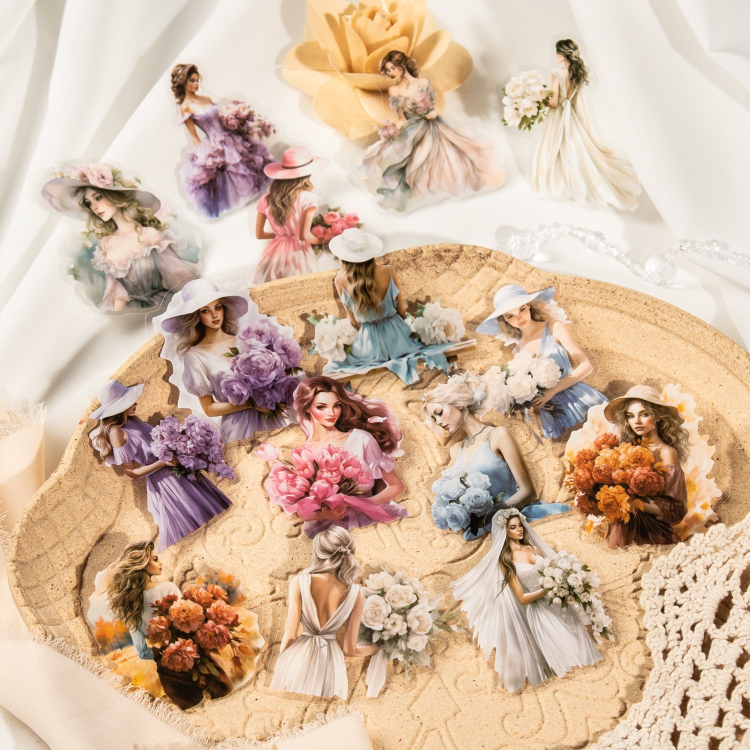 Flowery Girl PET Sticker