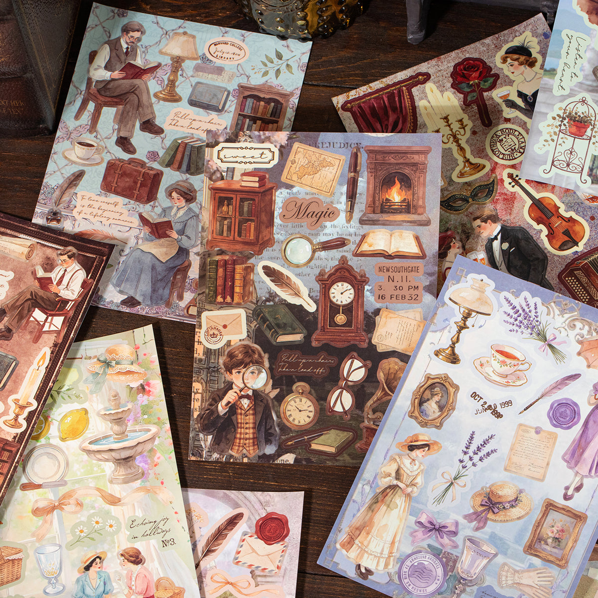 Old Scenery Time Collection Vintage Sticker Book