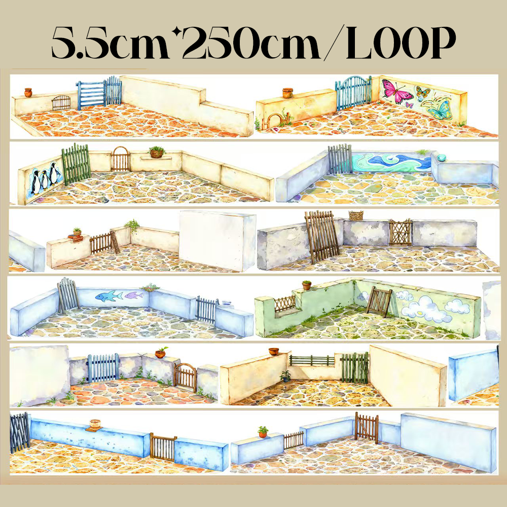 【SZCX】Tiled Terrace Landscape PET Tape