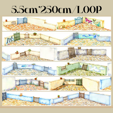 【SZCX】Tiled Terrace Landscape PET Tape
