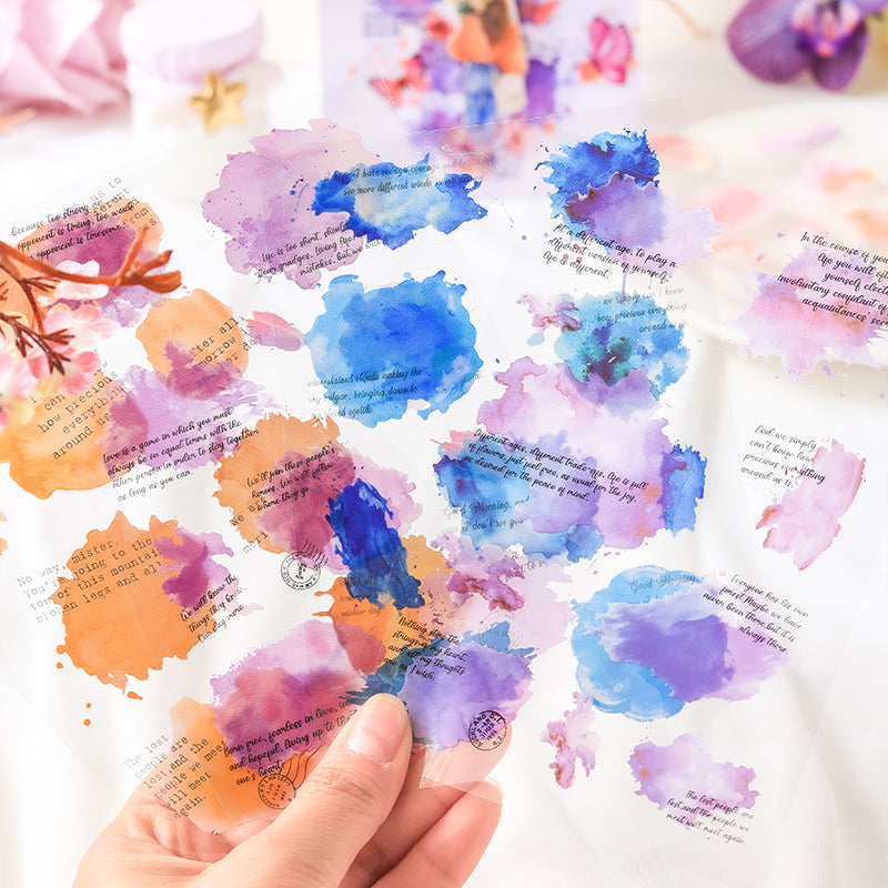 Rosy Clouds Series PET Sticker