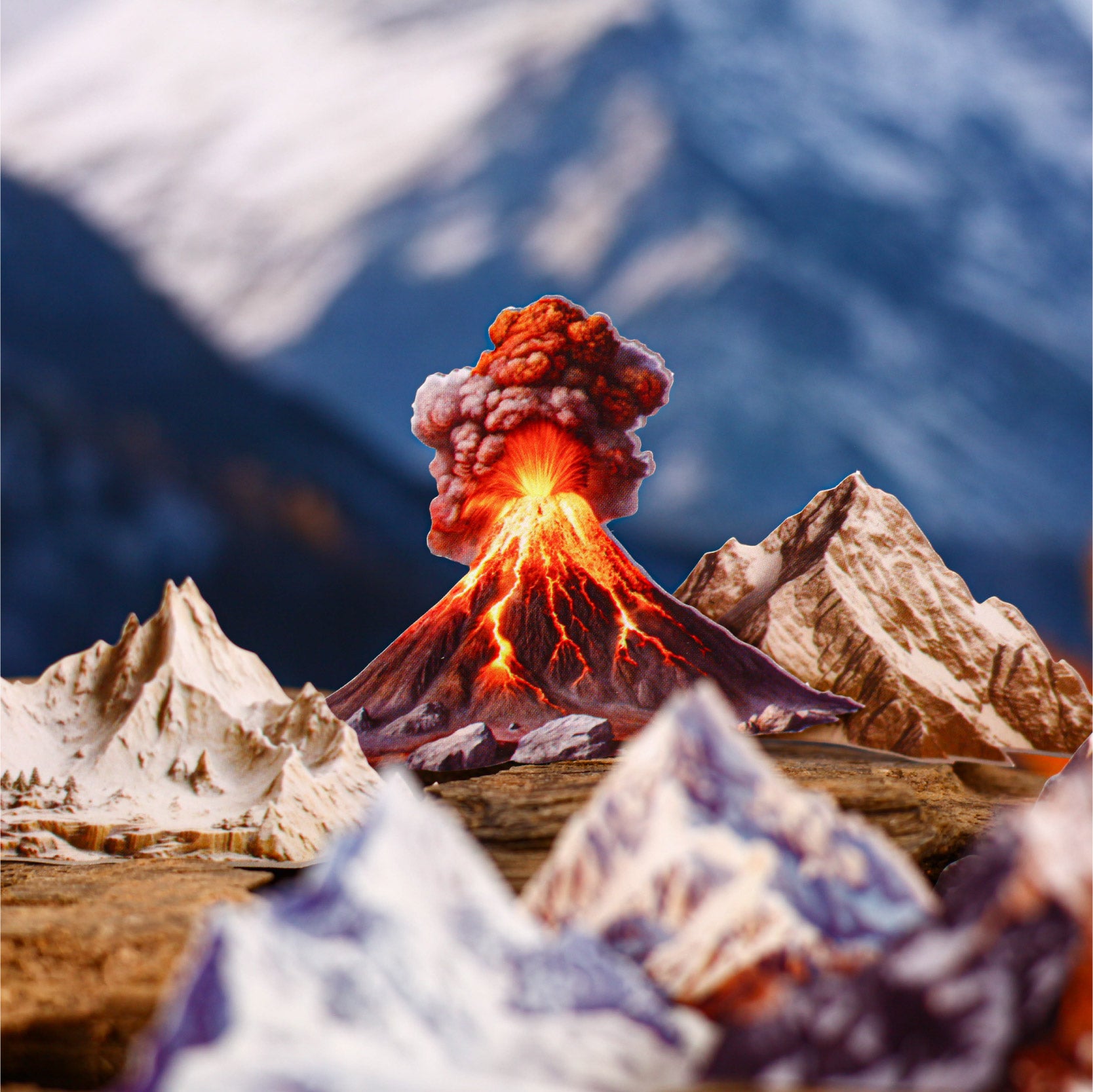 Mountain Paper Sticker for journaling and scrapbooking