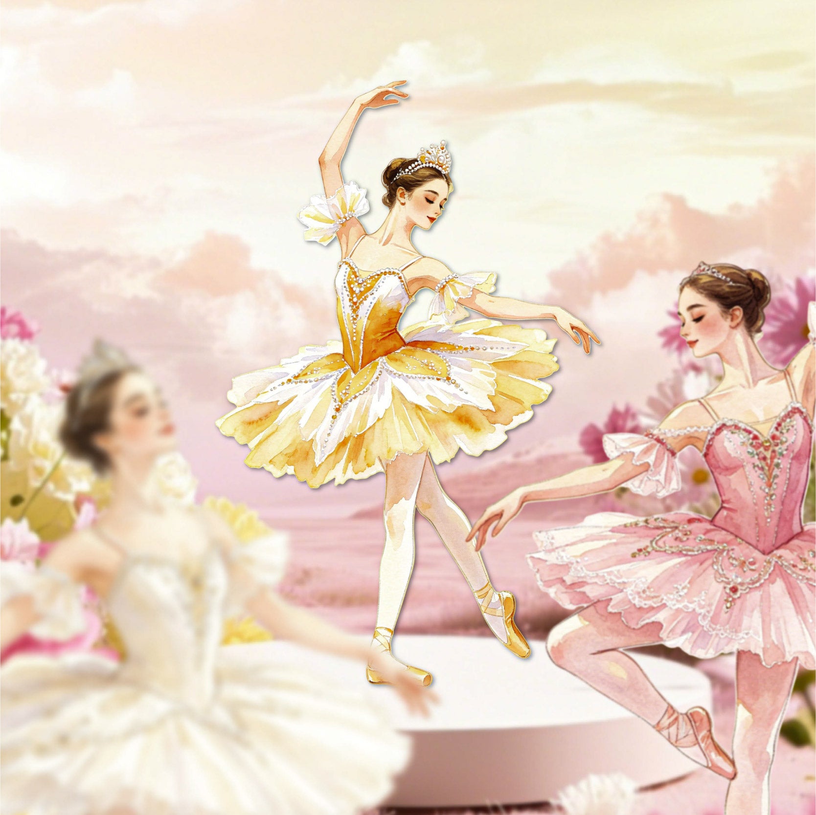 Ballet Girl Paper Sticker