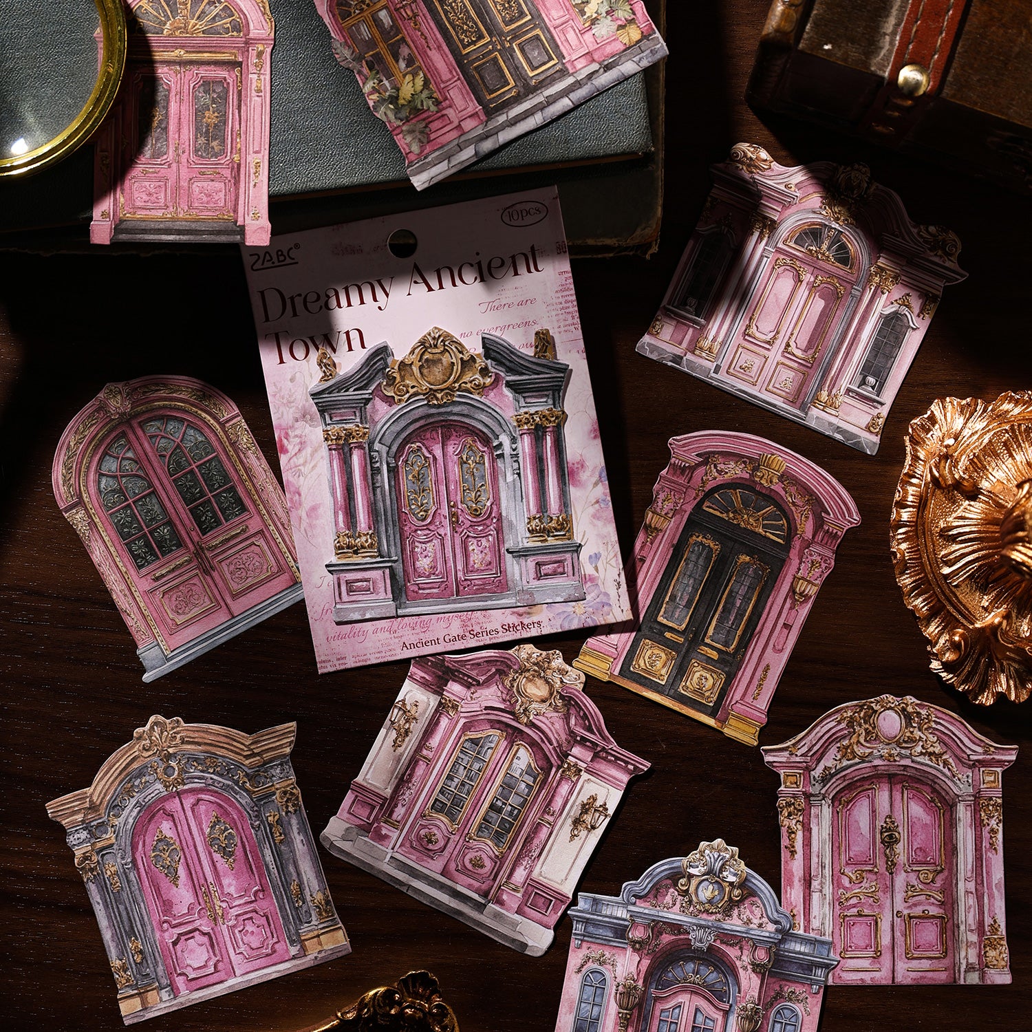 Gilded Portico Series Door & Window Theme Stickers
